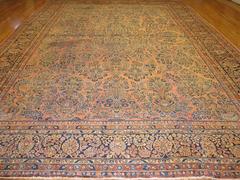 Large Antique Hand-Knotted Persian Sarouk Rug