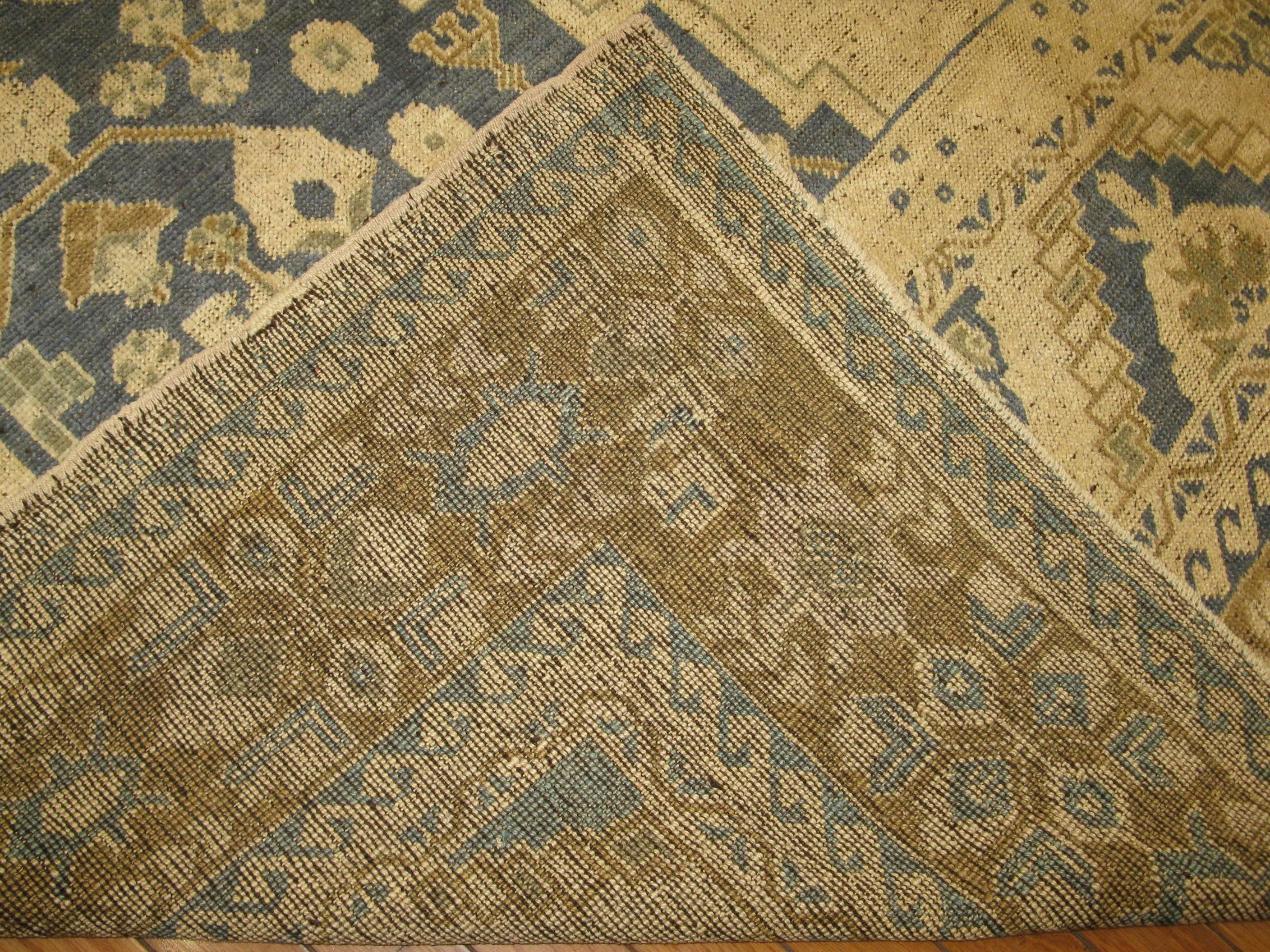 Large Gallery Size Hand-Knotted Turkish Rug In Excellent Condition For Sale In Atlanta, GA