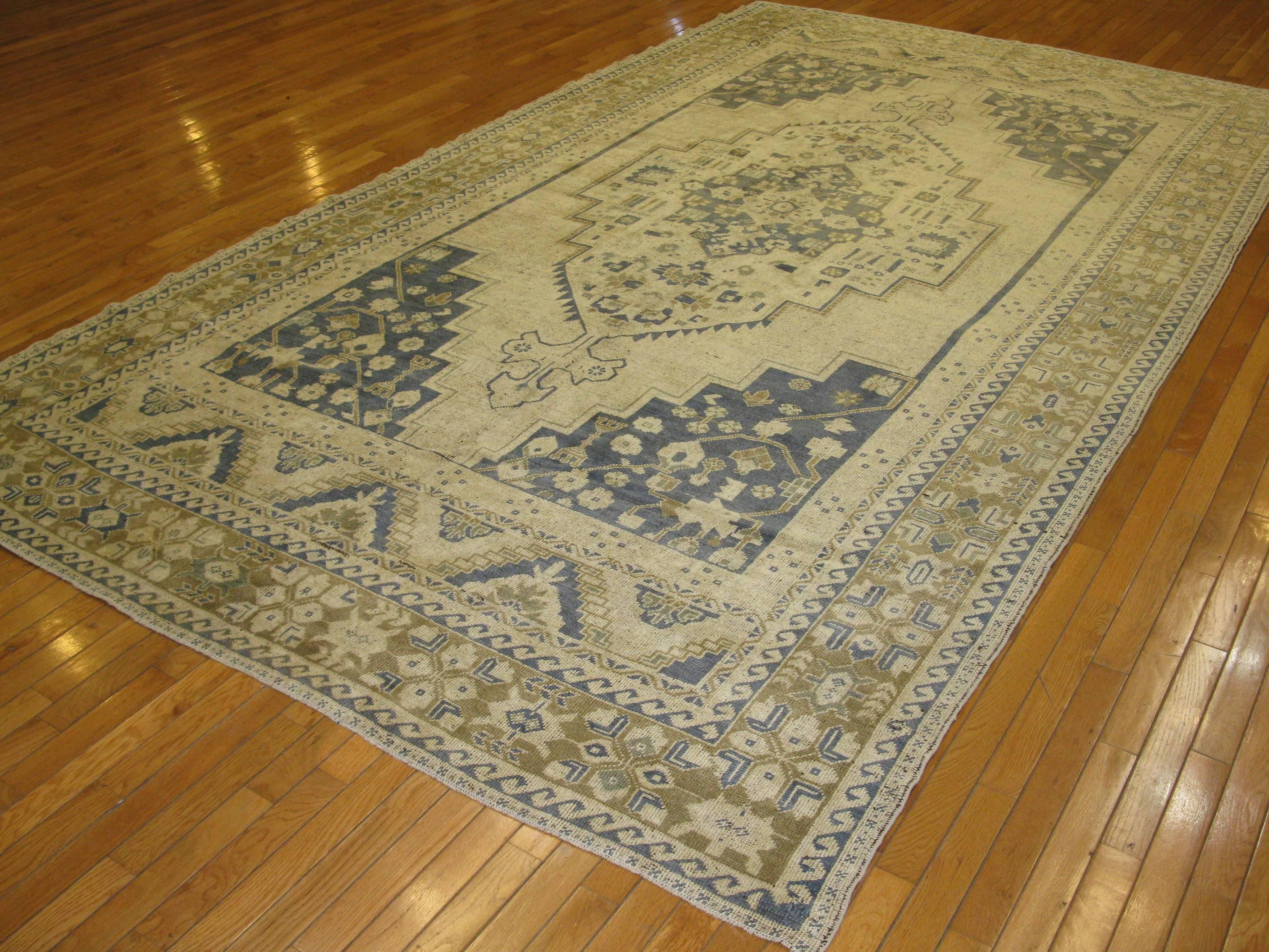 20th Century Large Gallery Size Hand-Knotted Turkish Rug For Sale