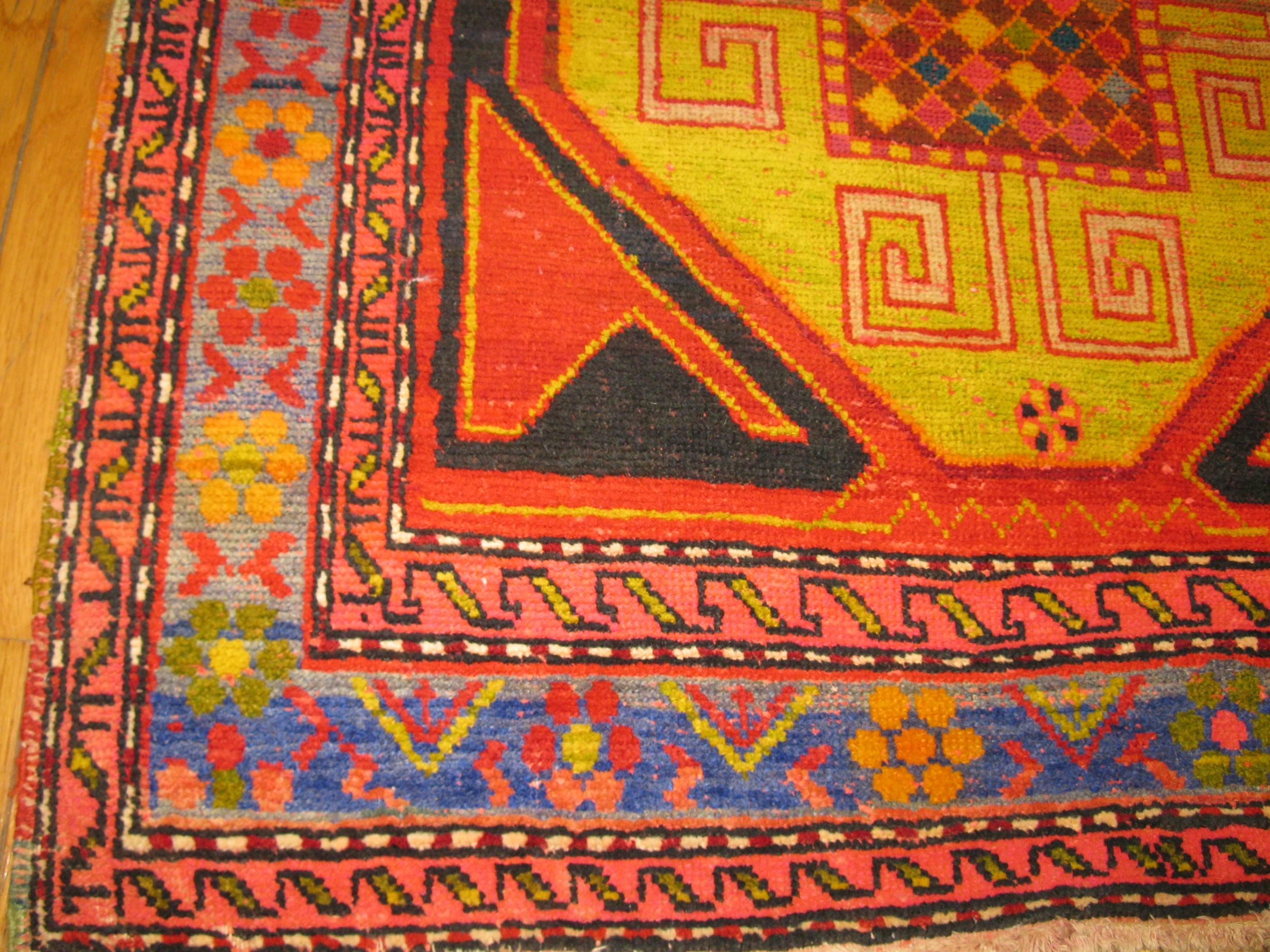 Other Small Vintage Hand-Knotted WoolTurkish Rug For Sale