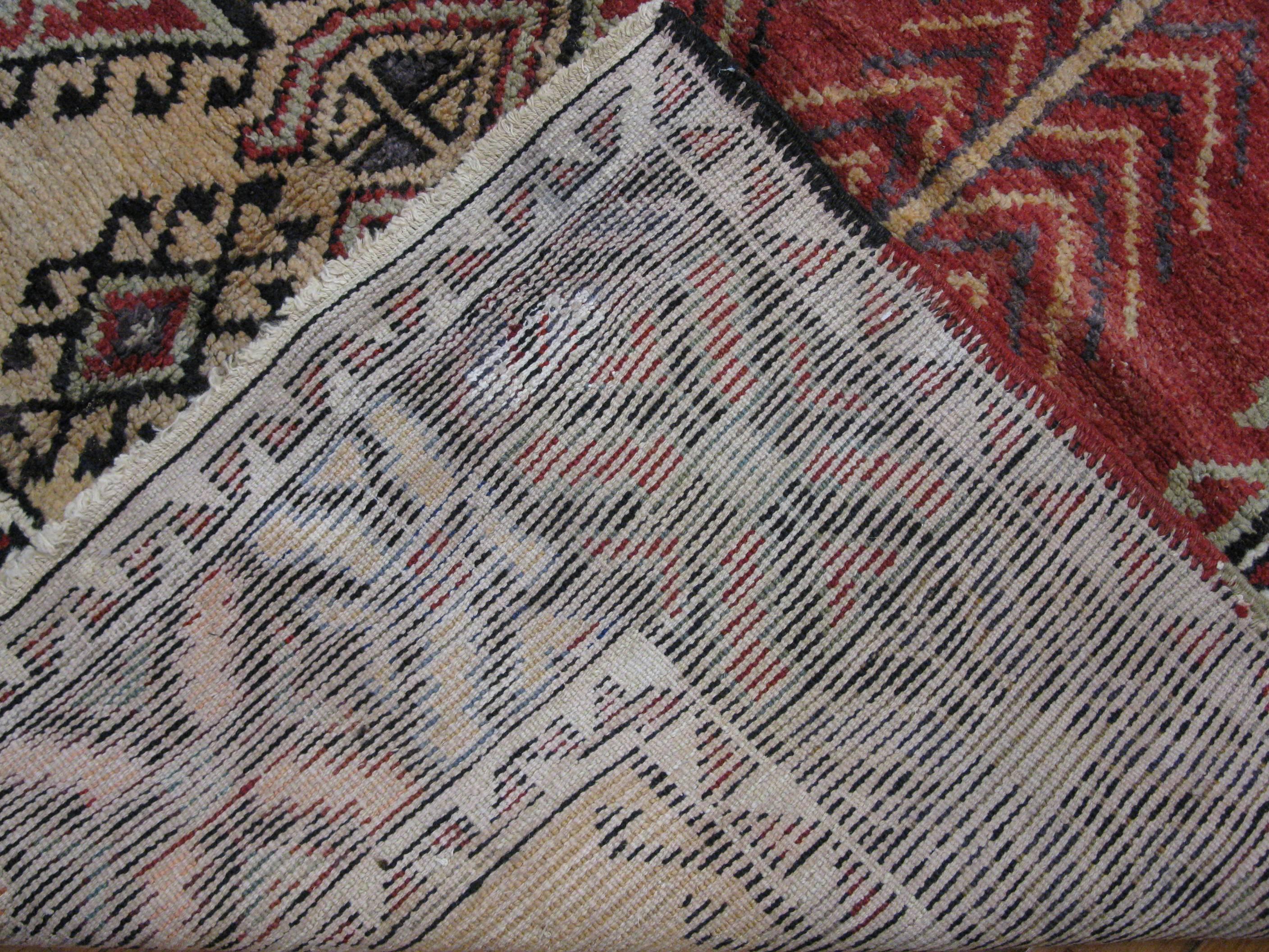 Hand-Knotted Vintage Wide Tribal Turkish Runner Rug For Sale