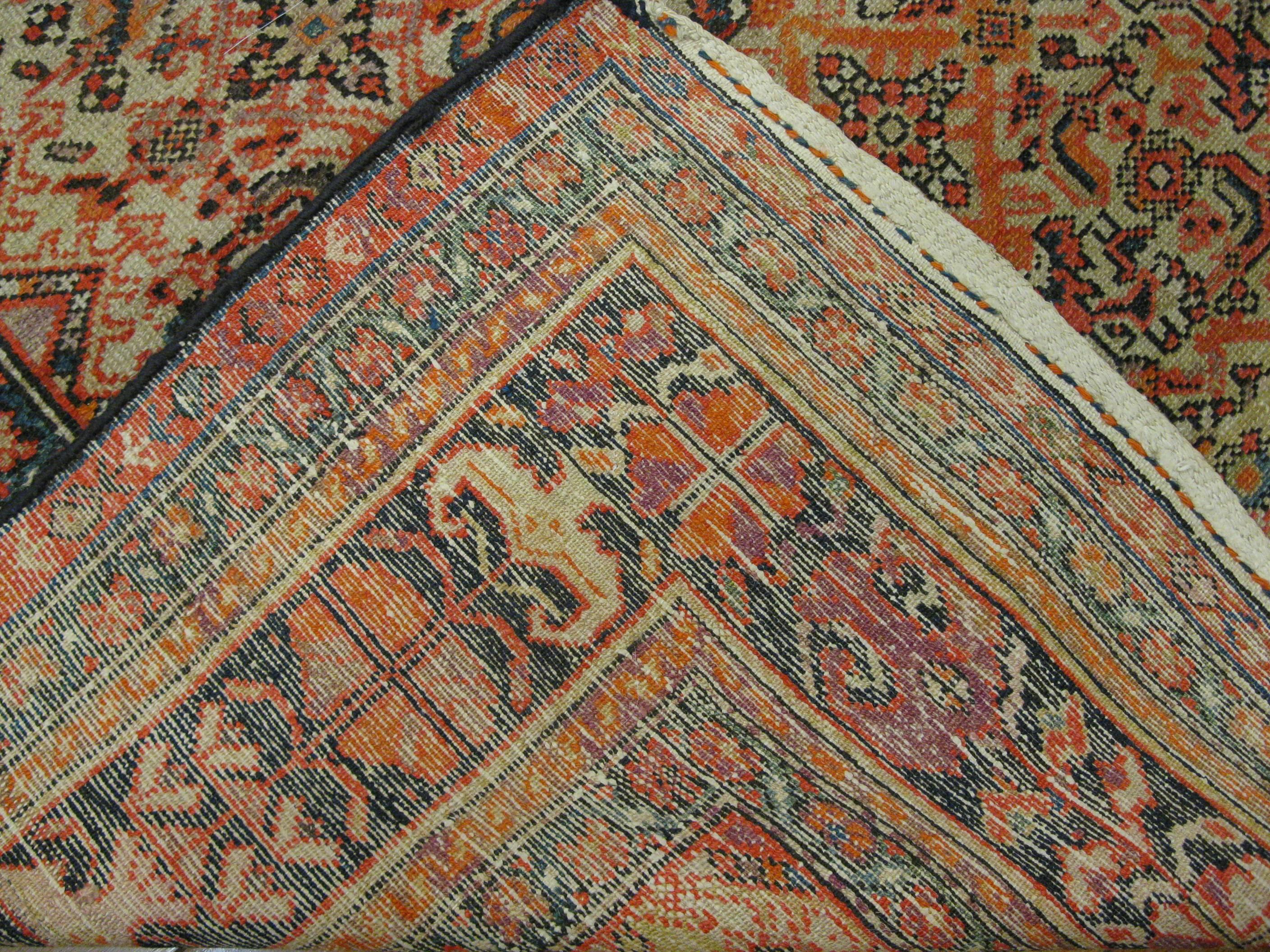 20th Century Antique Persian Malayer Rug For Sale