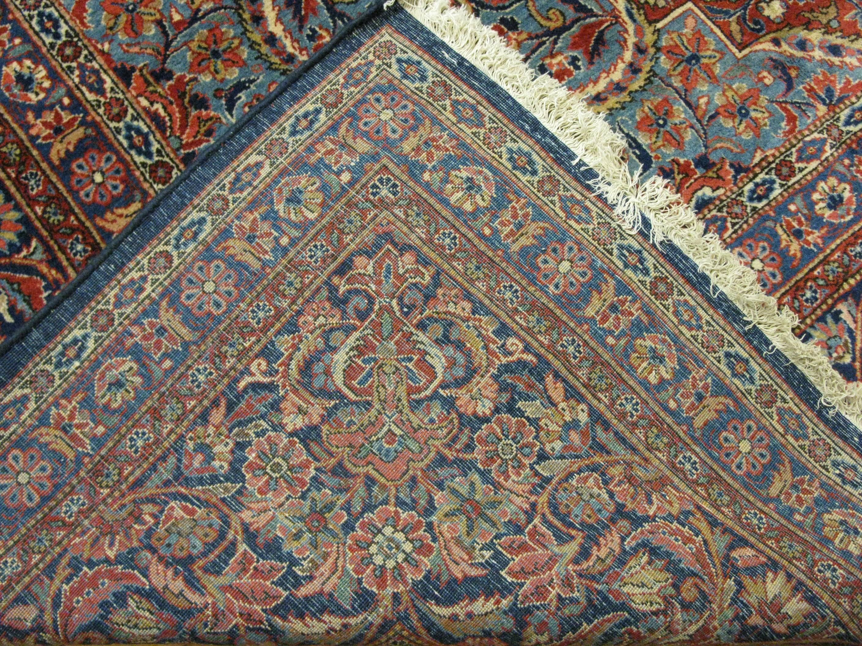 20th Century Large Antique Persian Kashan For Sale