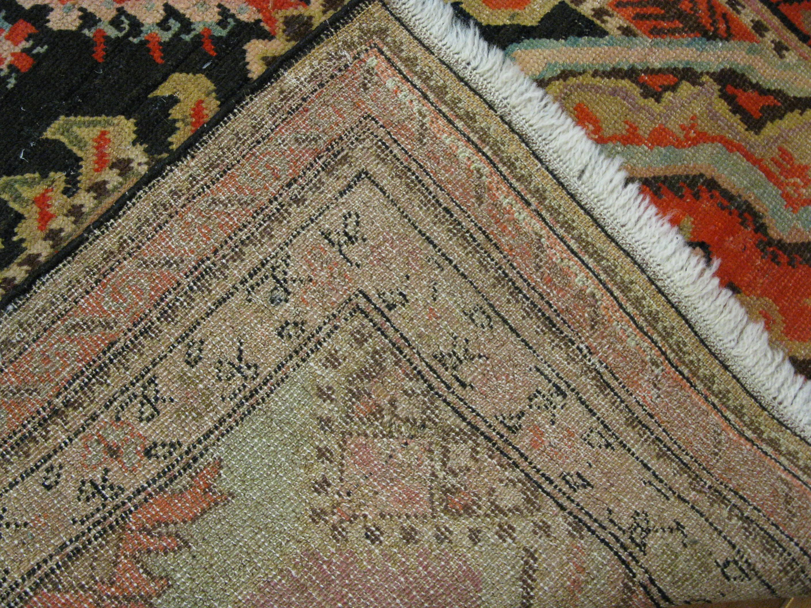 Other Antique Hand knotted Wool Long Caucasian Runner Rug For Sale