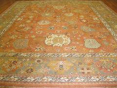 Large Antique Turkish Oushak Rug