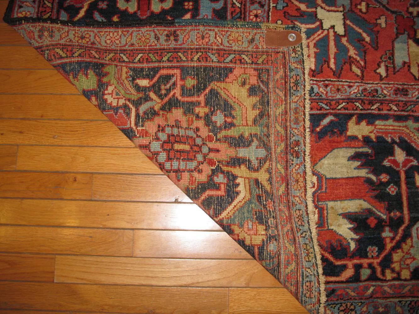 20th Century Antique Hand Knotted Persian Heriz Rug