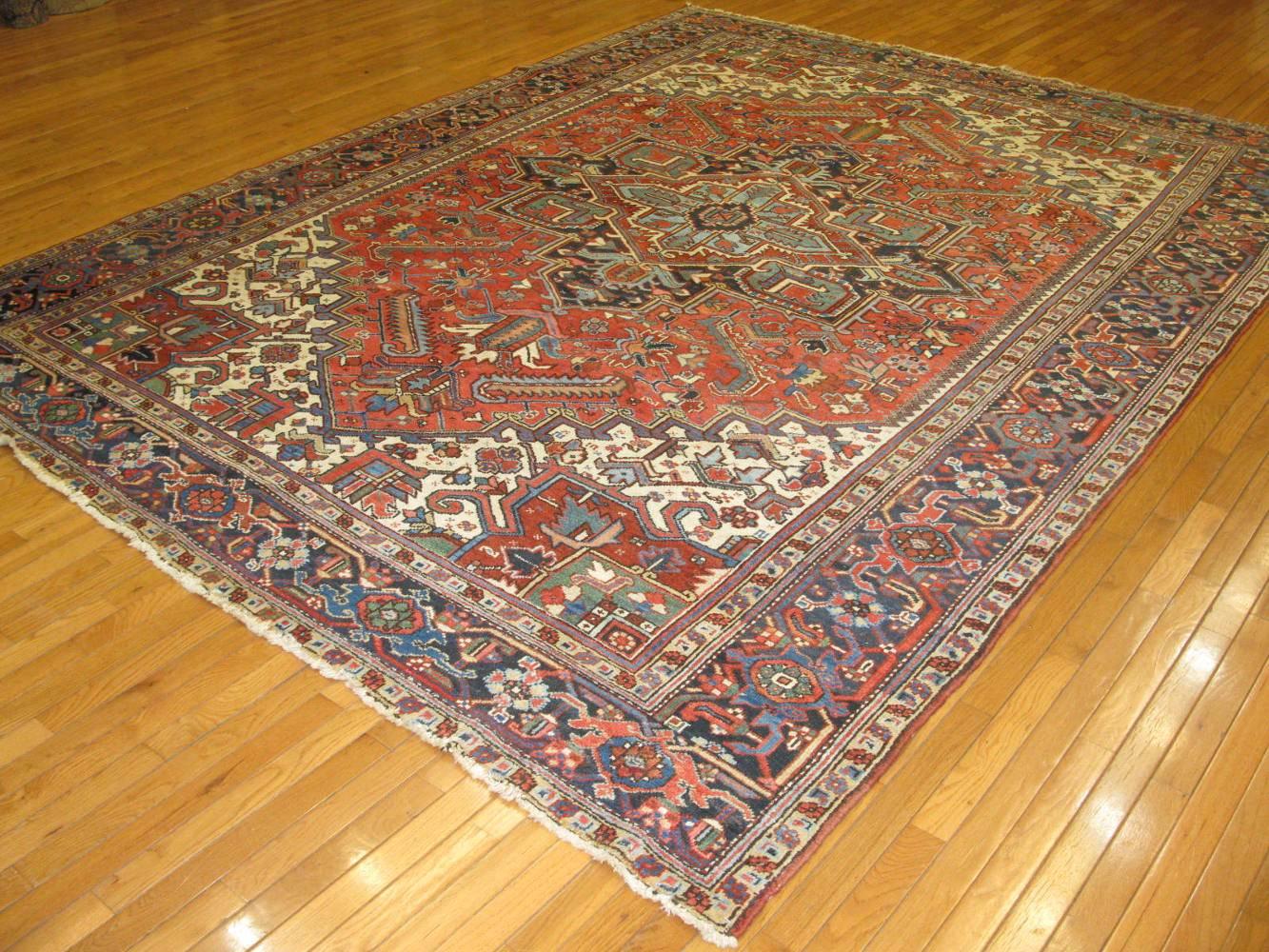 20th Century Antique Room Size Persian Heriz Rug