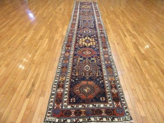 Long Handmade Antique Persian Runner Rug