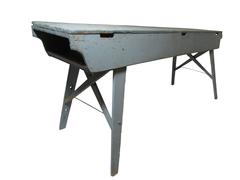 Painted Blue Work Bench