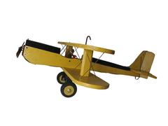 Folk Art Yellow Model Airplane