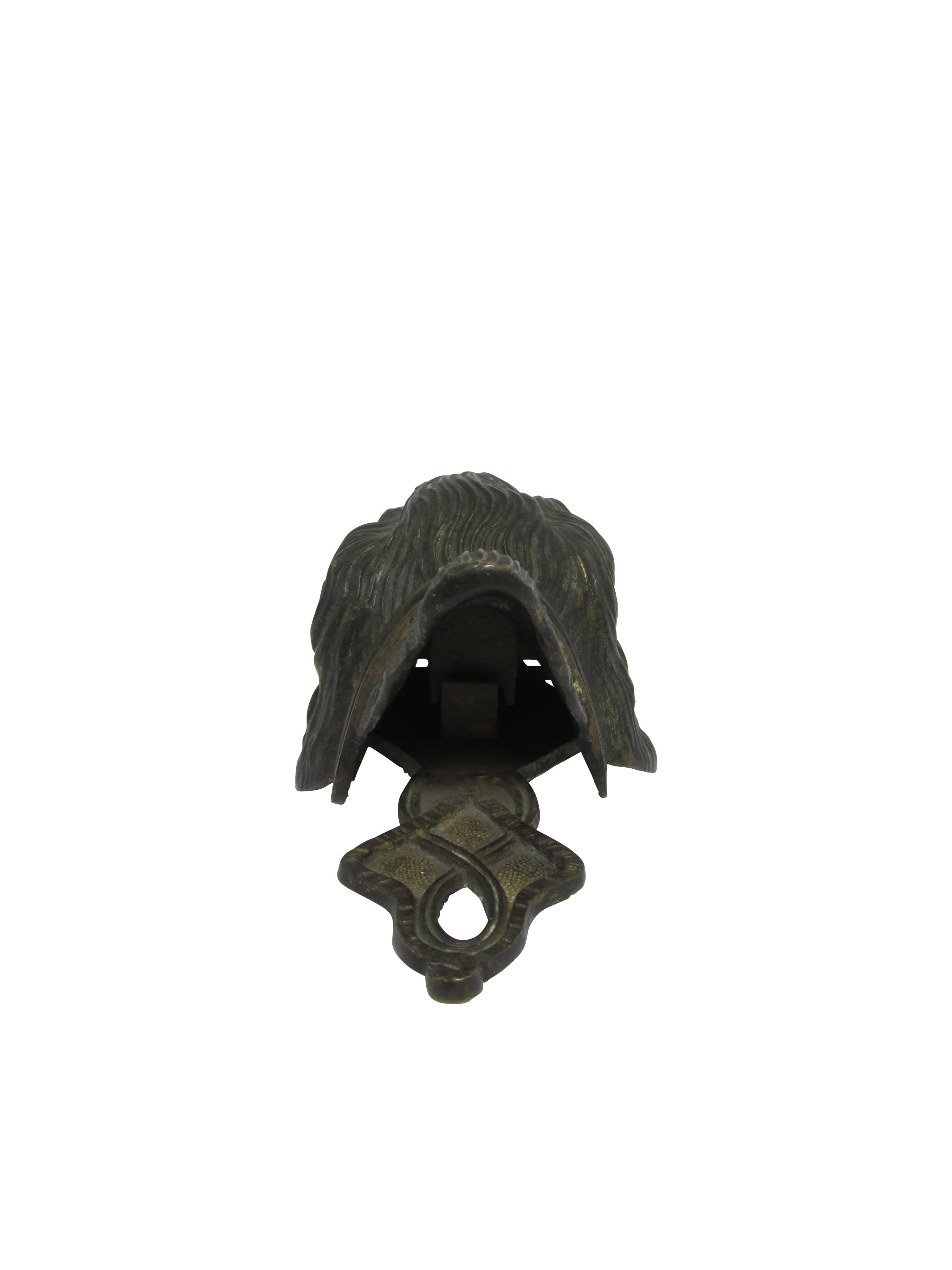 Turn of the Century Vienna Bronze Figural Dog Head Letter Clip  In Good Condition In Seattle, WA