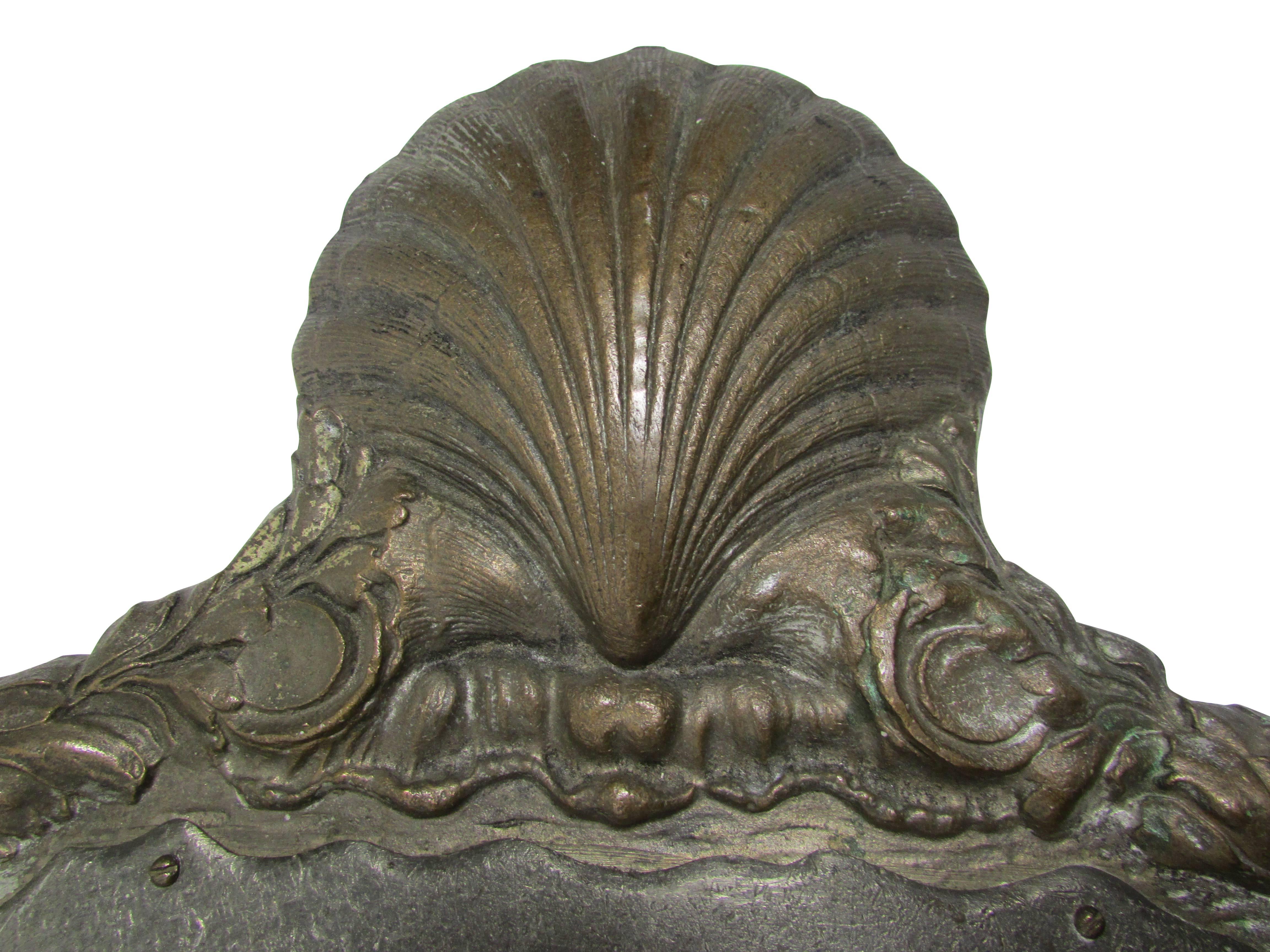 Unknown Unmarked Bronze Shell Plaque