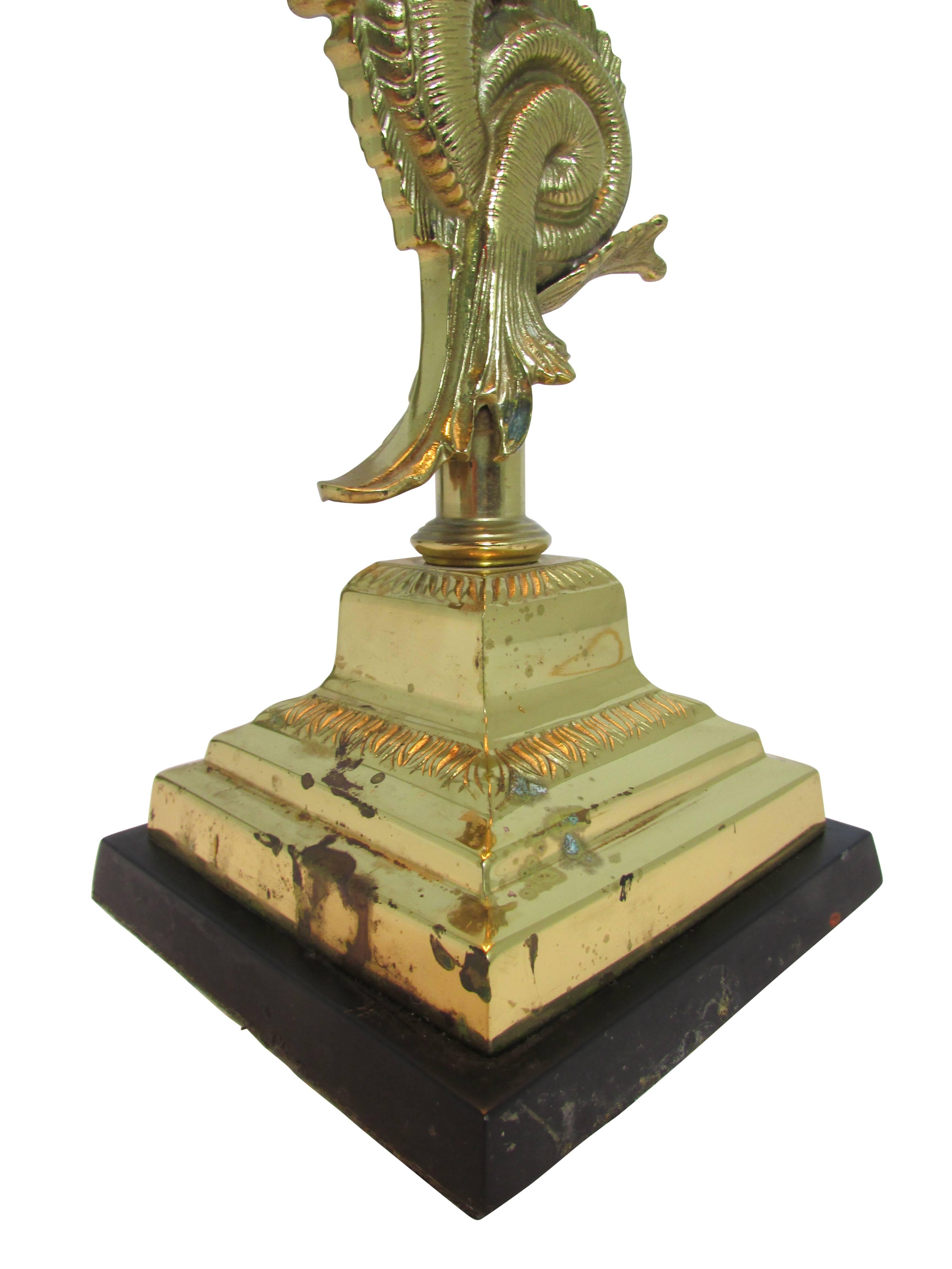 Brass Figural Siren Table Lamp 2