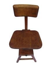 Primitive Adjustable Maple Drafting Stool