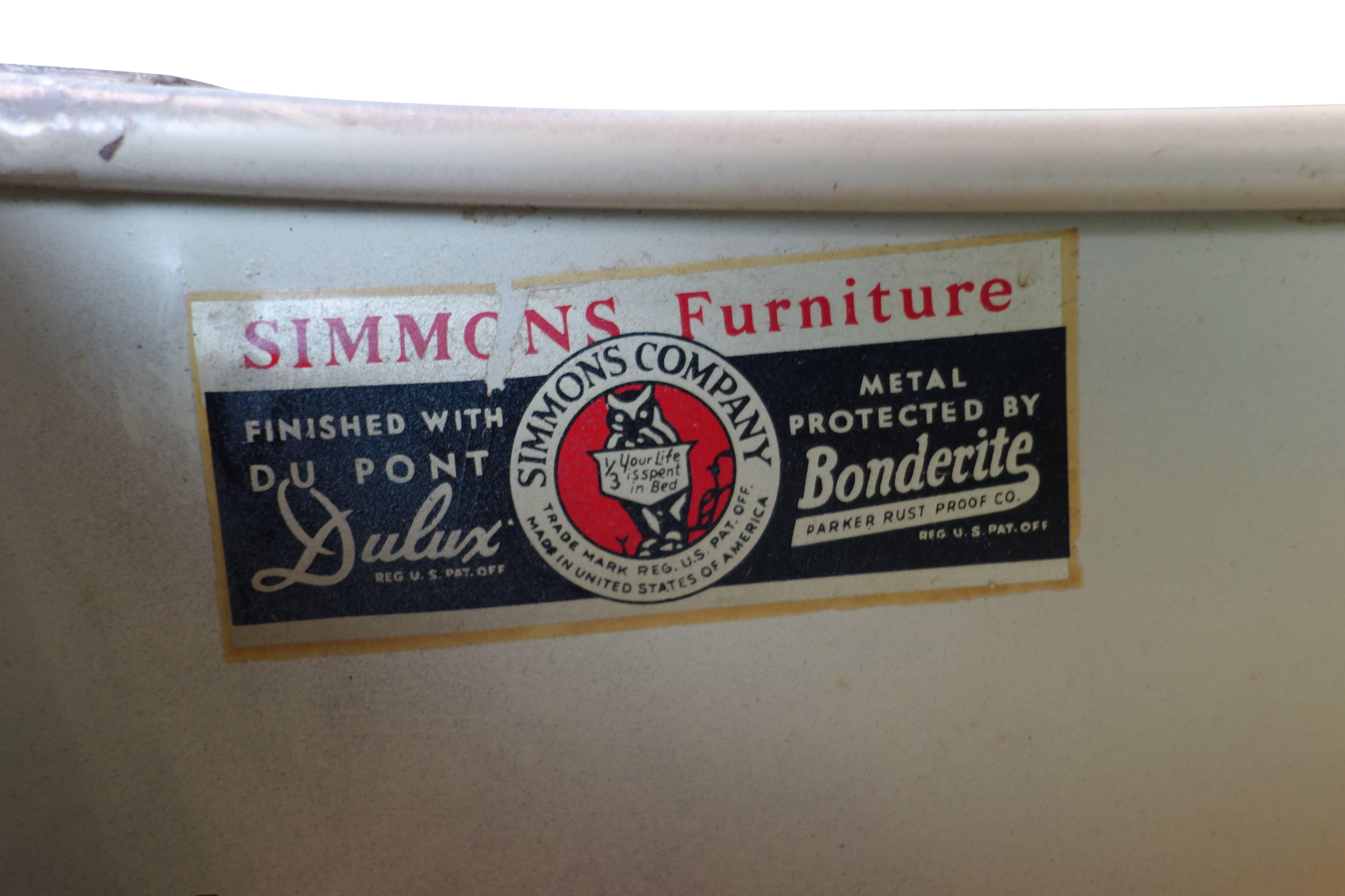 Simmons Company Furniture Enameled Steel Desk by Norman Bel Geddes 1