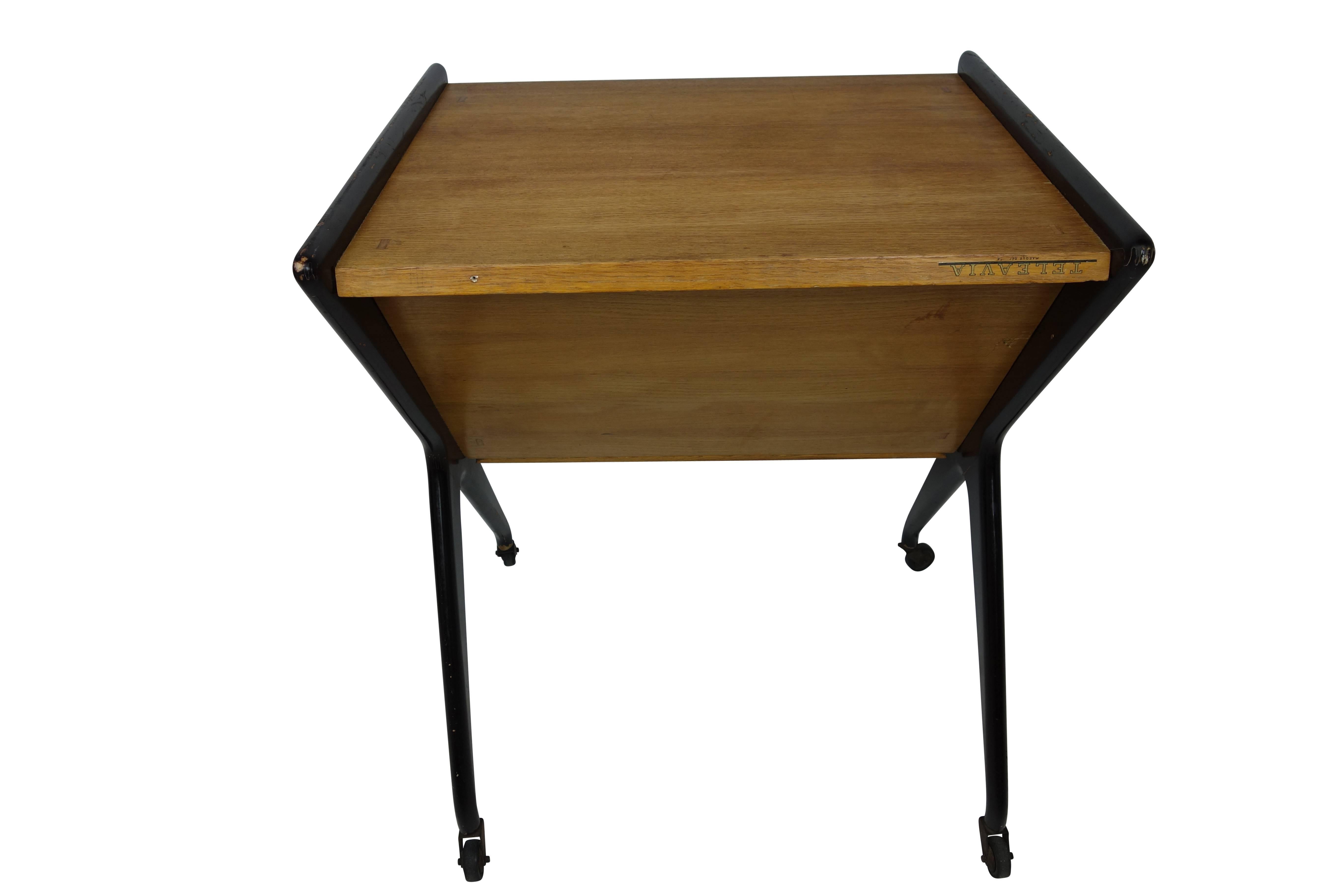 Mid-20th Century Atomic Era French Teleavia Occasional Table