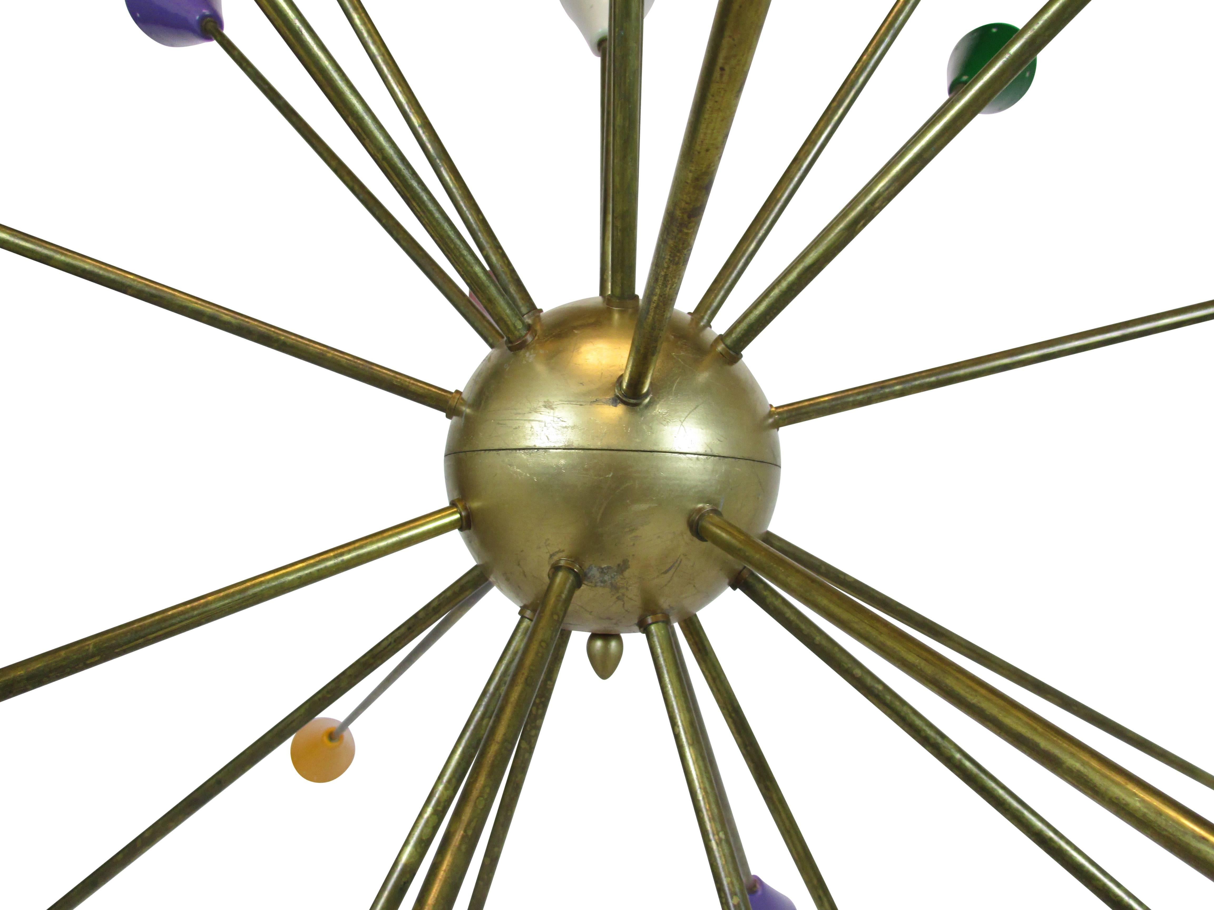 Twenty-Four-Arm Italian Sputnik Chandelier In Good Condition In Seattle, WA
