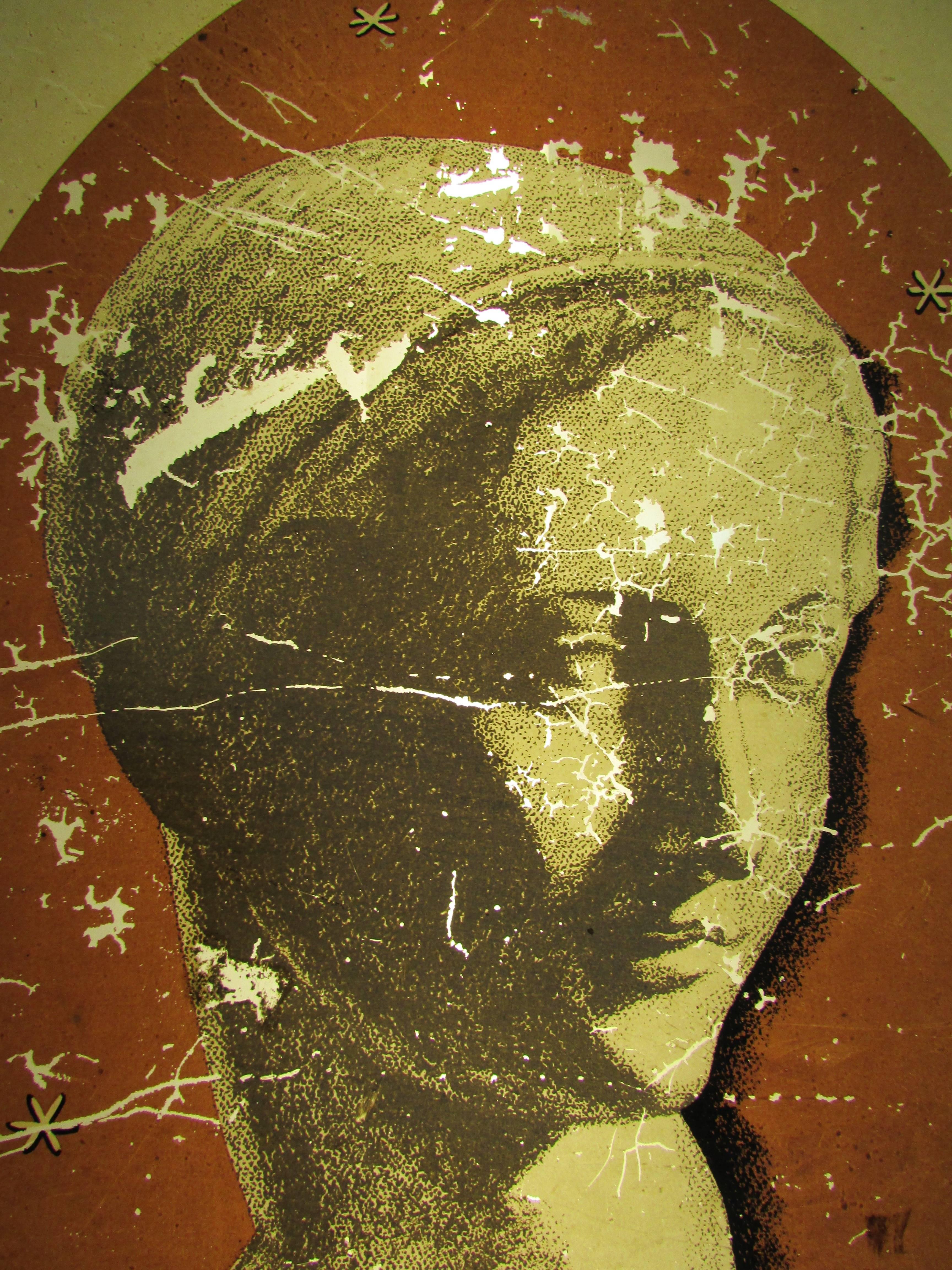 American Light Box with Female Bust