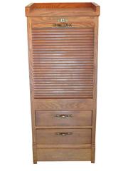 Oak Railroad File Cabinet