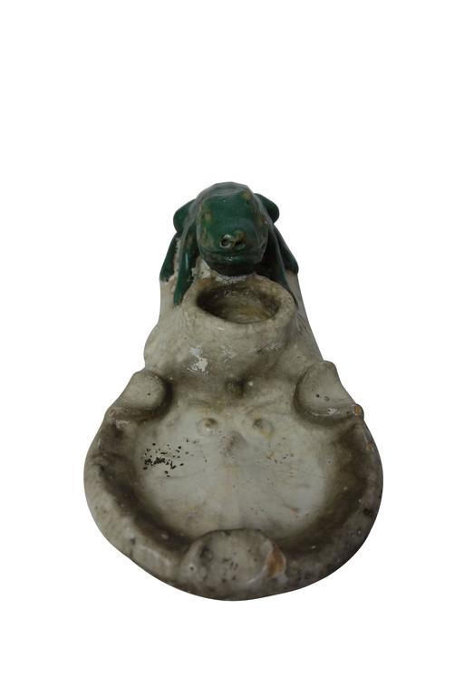 Ceramic Frog Ashtray and Match Holder at 1stDibs