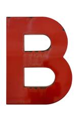 Vintage Red Porcelain Letters Spelling "BAR"