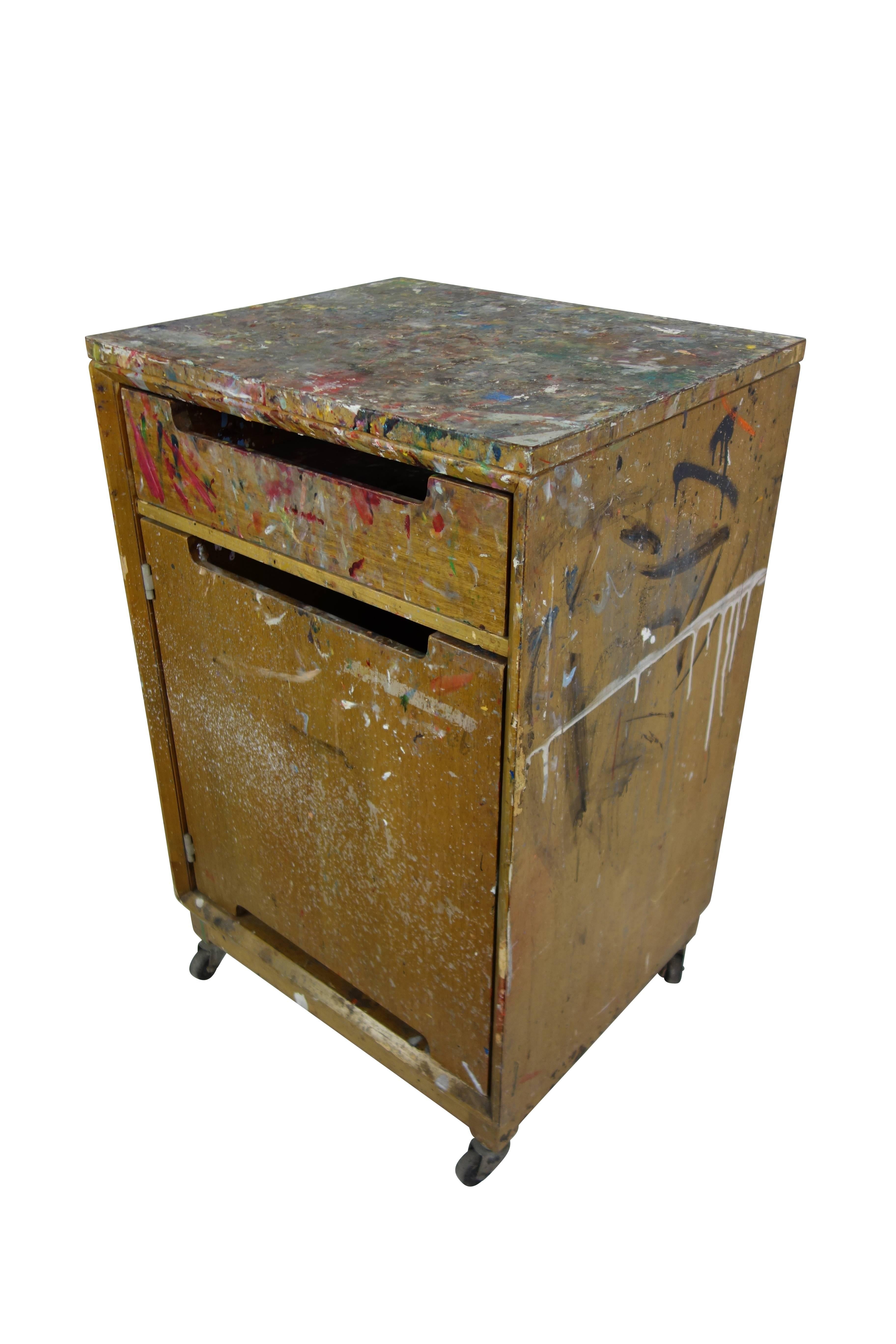 Paint Splattered Cabinet from an Artist Studio 1