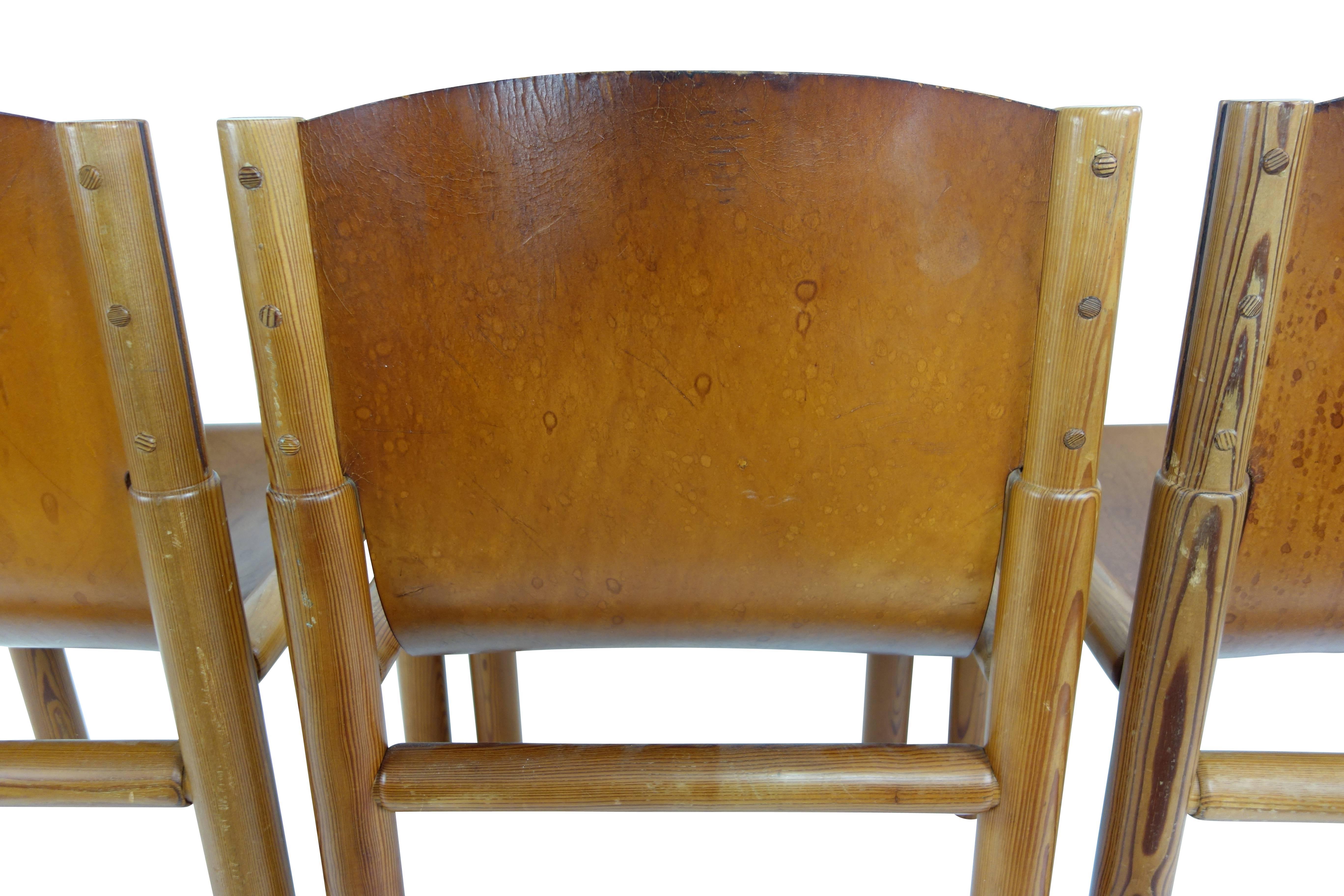 leather sling dining chairs