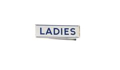 Double Sided Porcelain Enamel Ladies Restroom Sign
