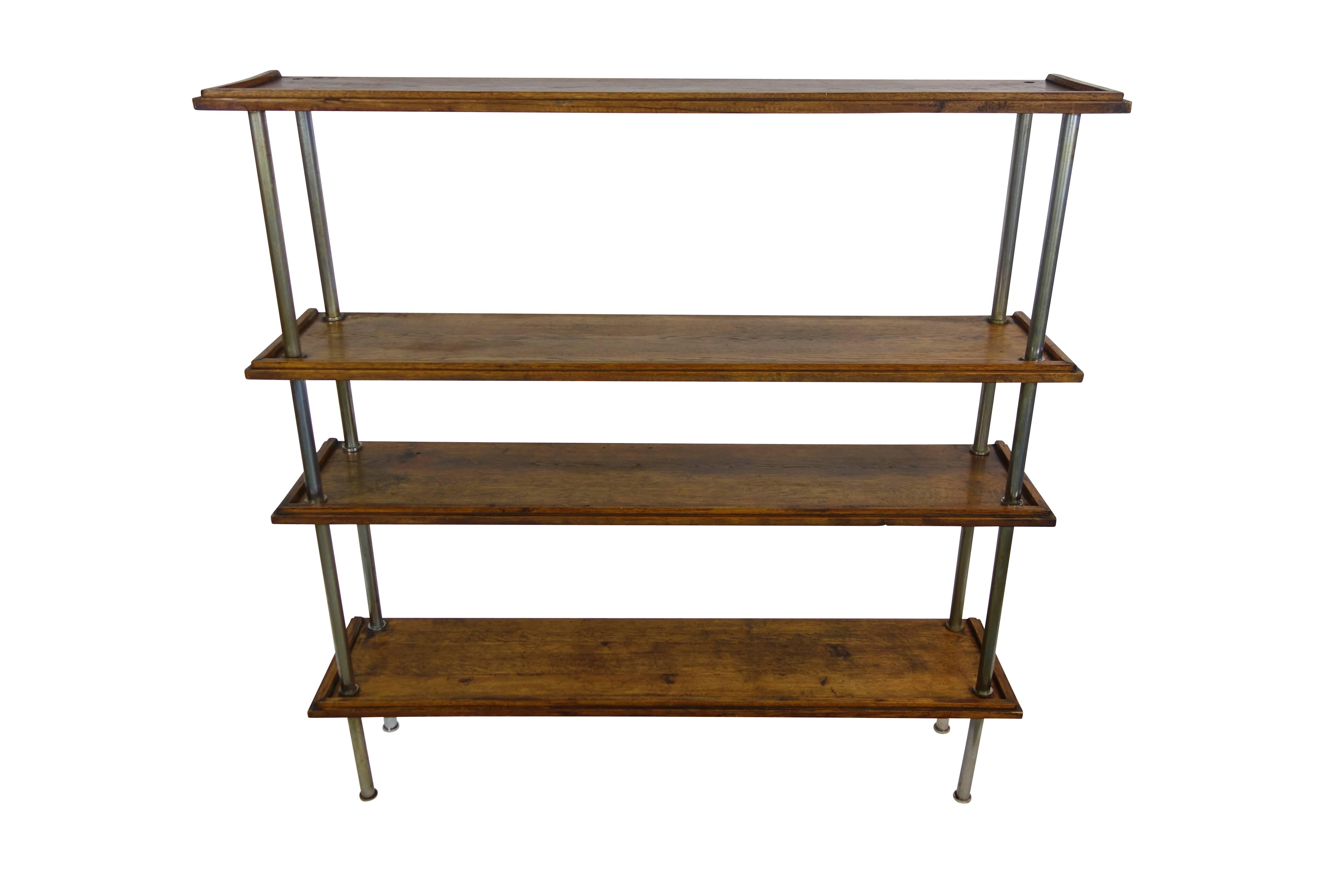 Pair of Wood and Steel Consoles from France 4