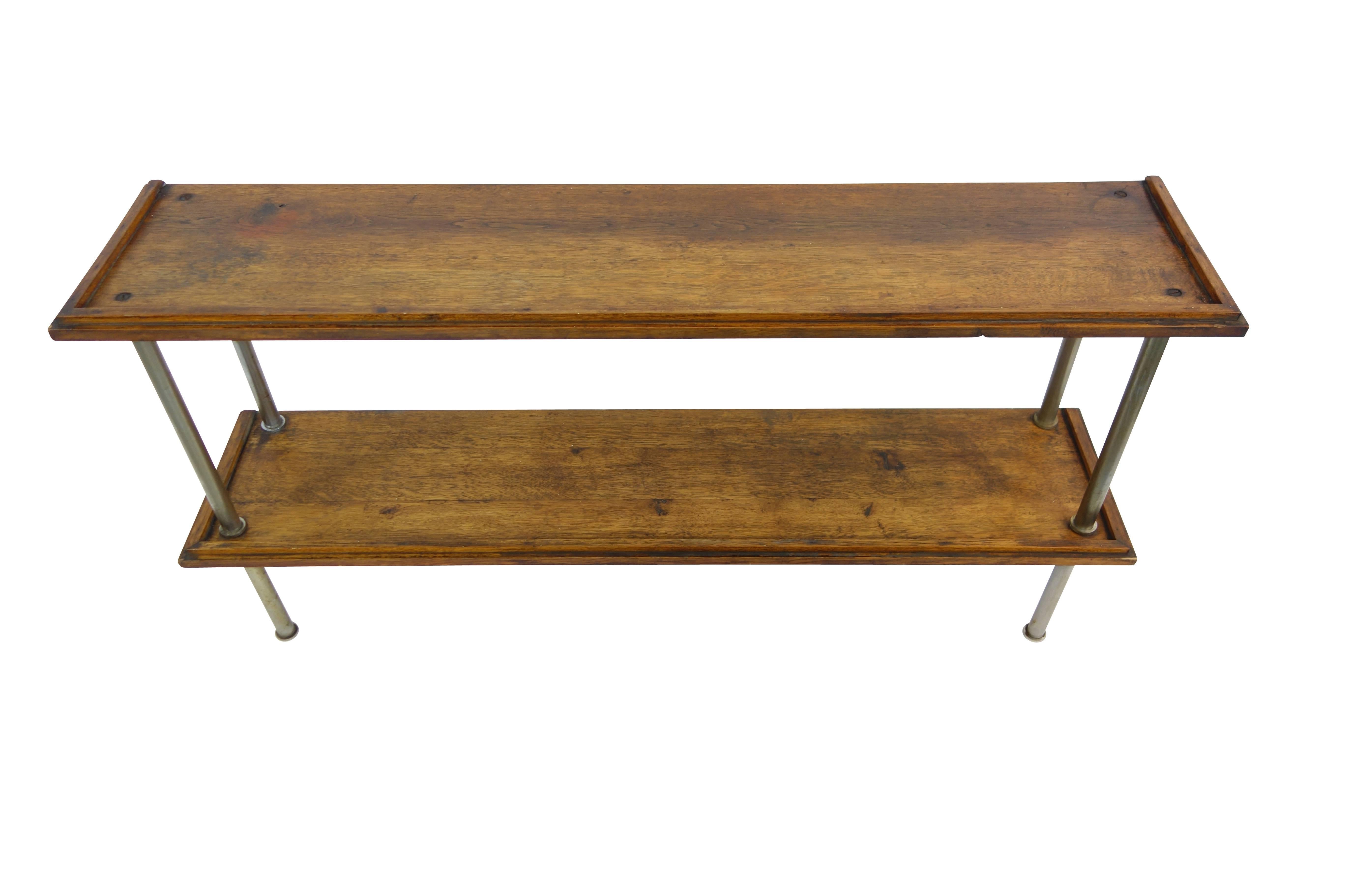 Pair of Wood and Steel Consoles from France 2