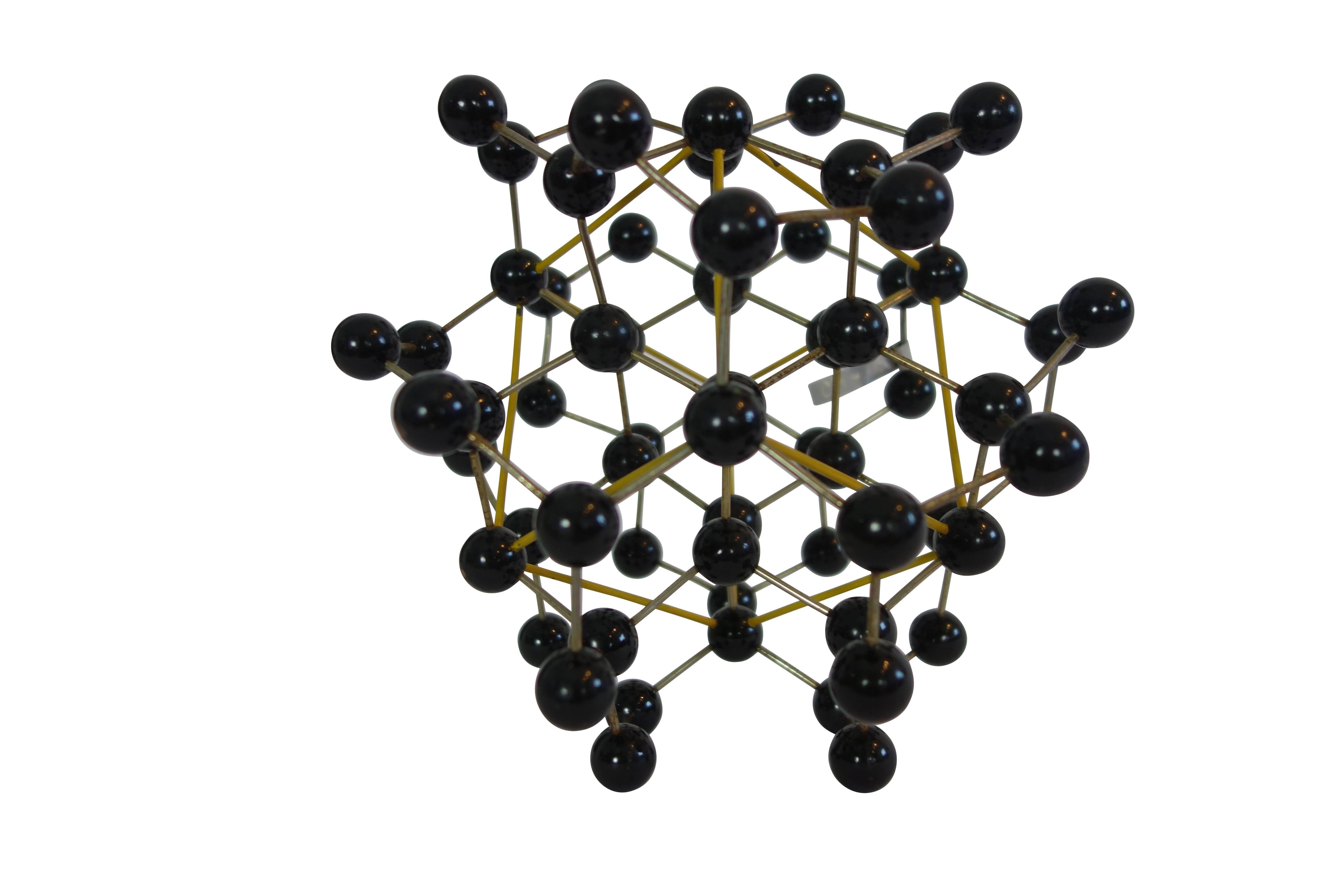This is a 1950s molecular educational structure of a diamond from France labeled 'Diamant’.