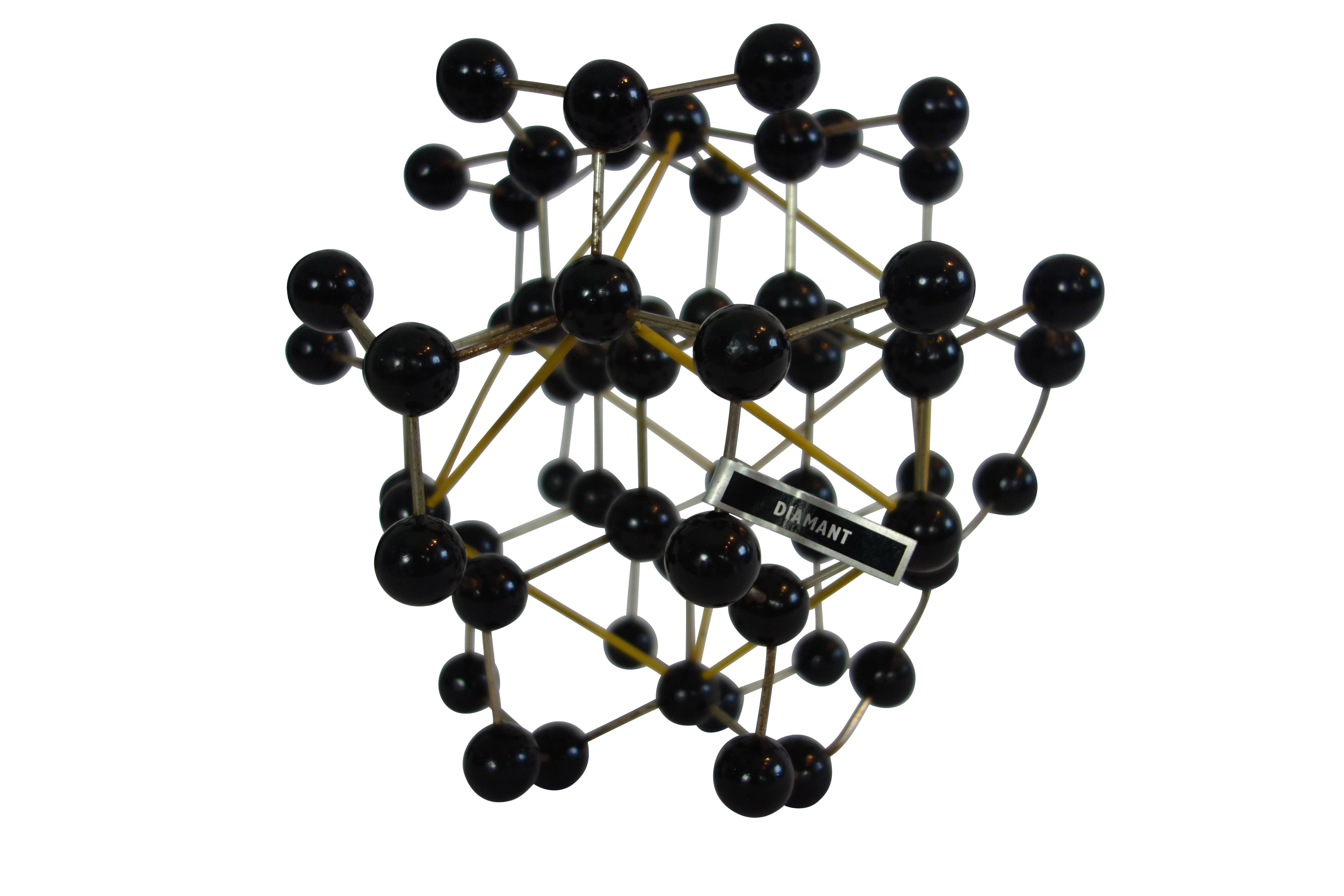 French 1950s Molecular Structure of a Diamond from France