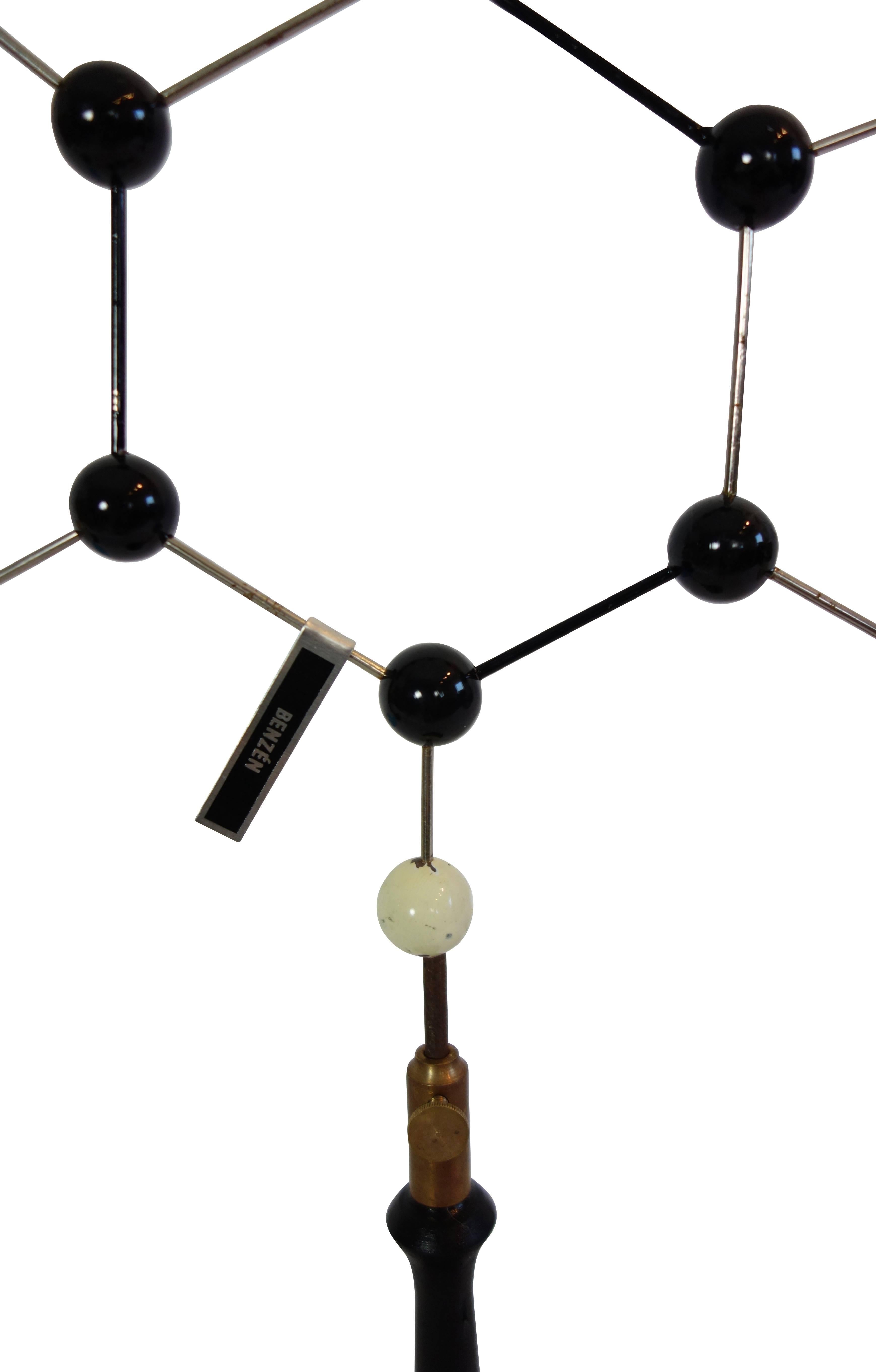 French 1950s Molecular Structure of Benzene from France