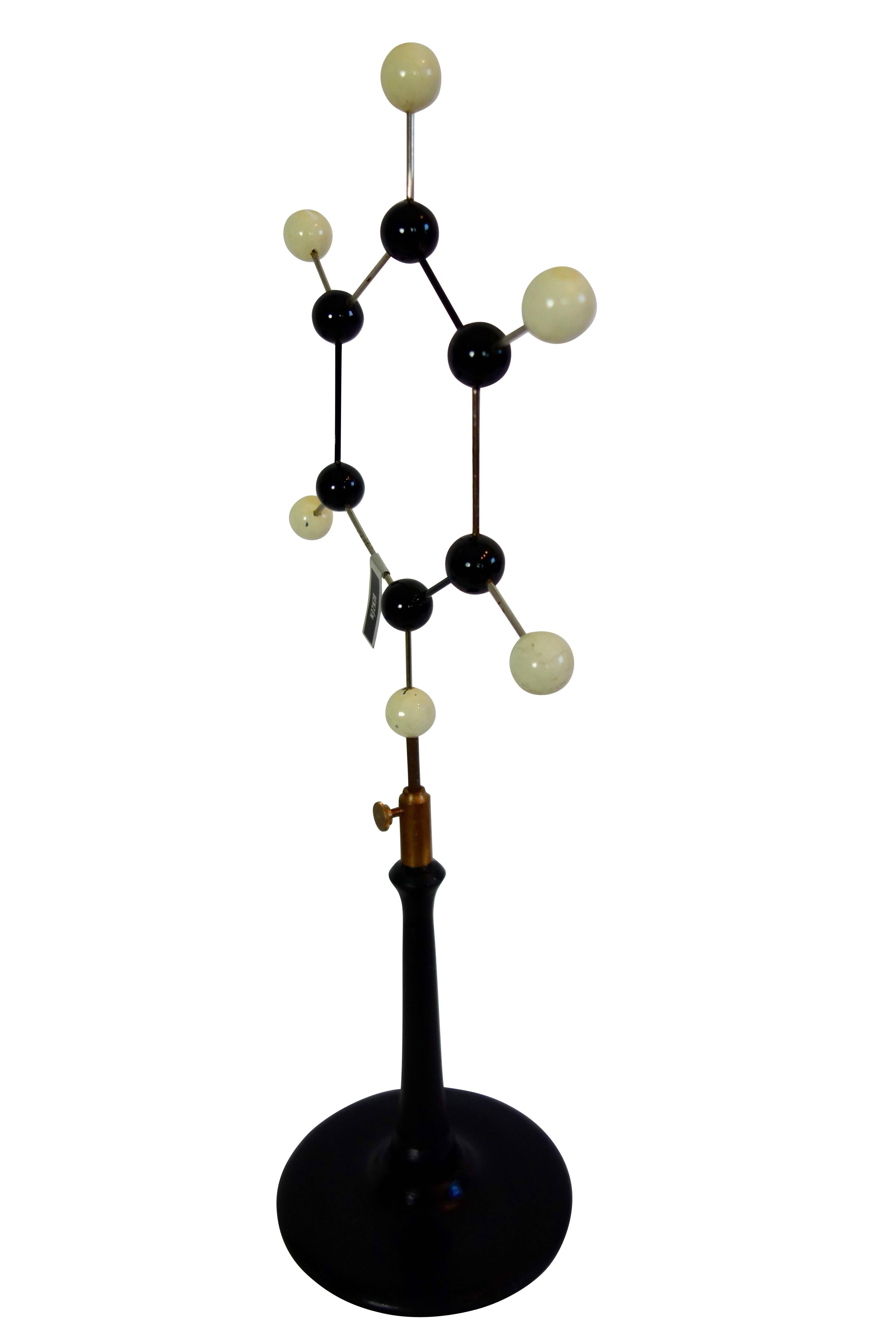 Metal 1950s Molecular Structure of Benzene from France