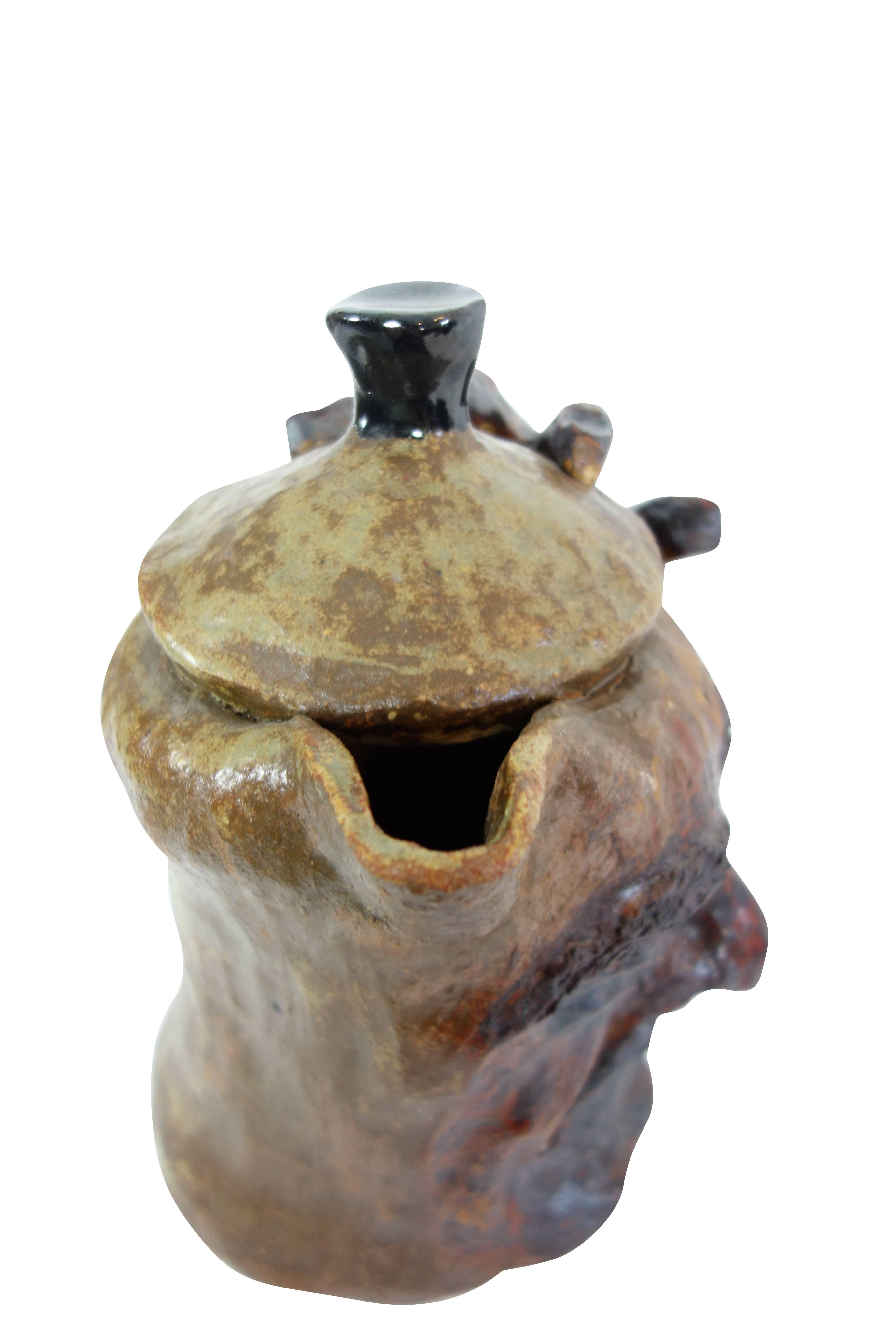 Grotesque Face Jug from a Pottery Studio in Buffalo, New York For Sale 3