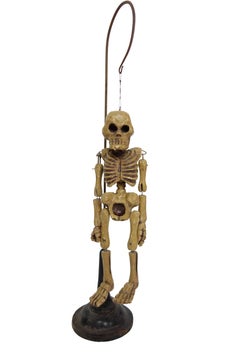 German Skeleton String Puppet on  Stand, circa 1900