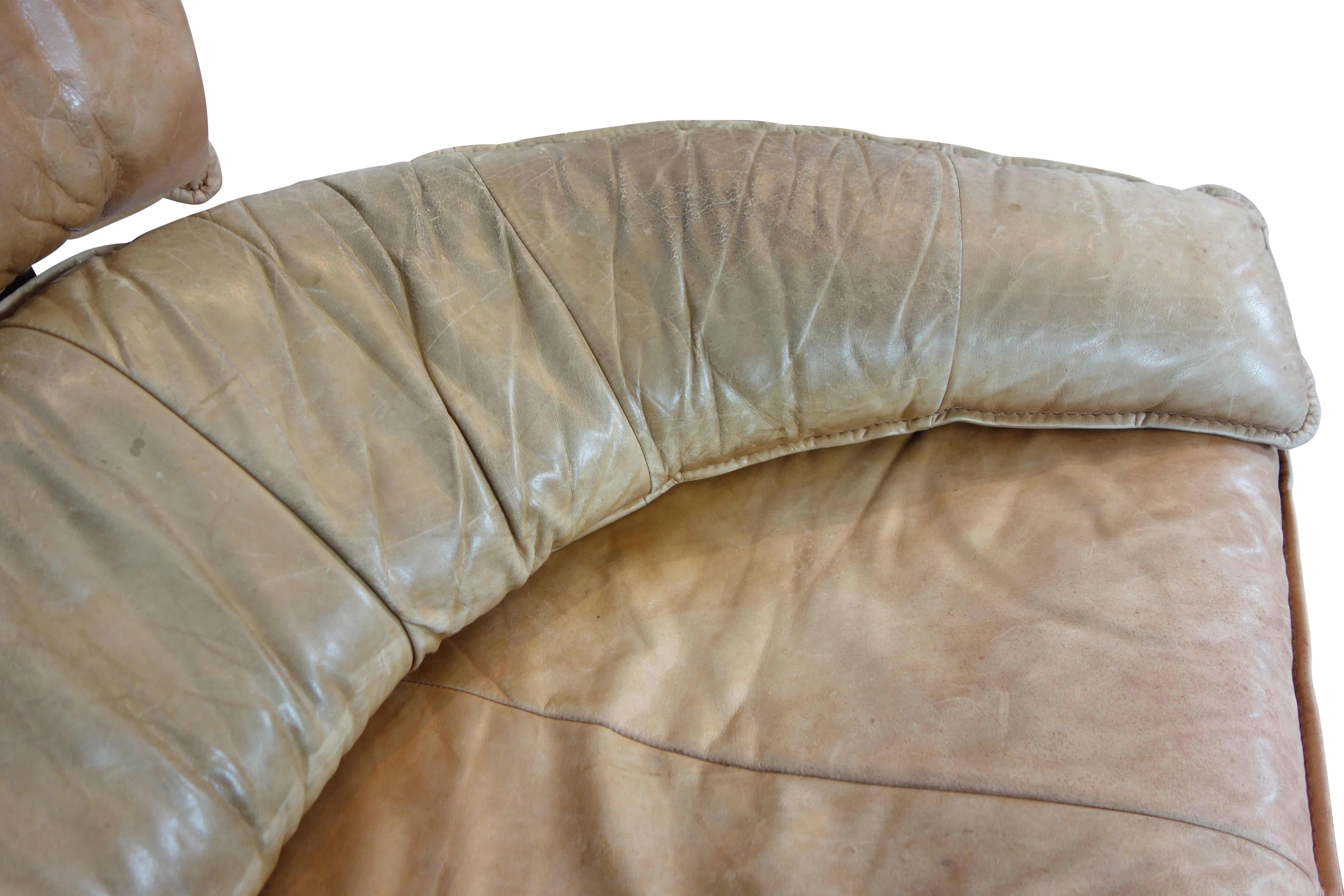 Mid-20th Century Midcentury Leather Sofa in the Style of Percival Lafer