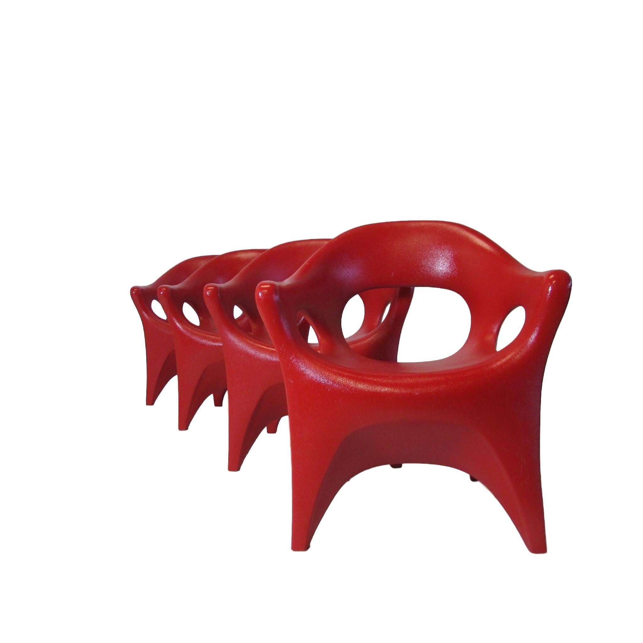 Set of Four Rotocast Plastic Chairs by John Gale In Good Condition In Seattle, WA