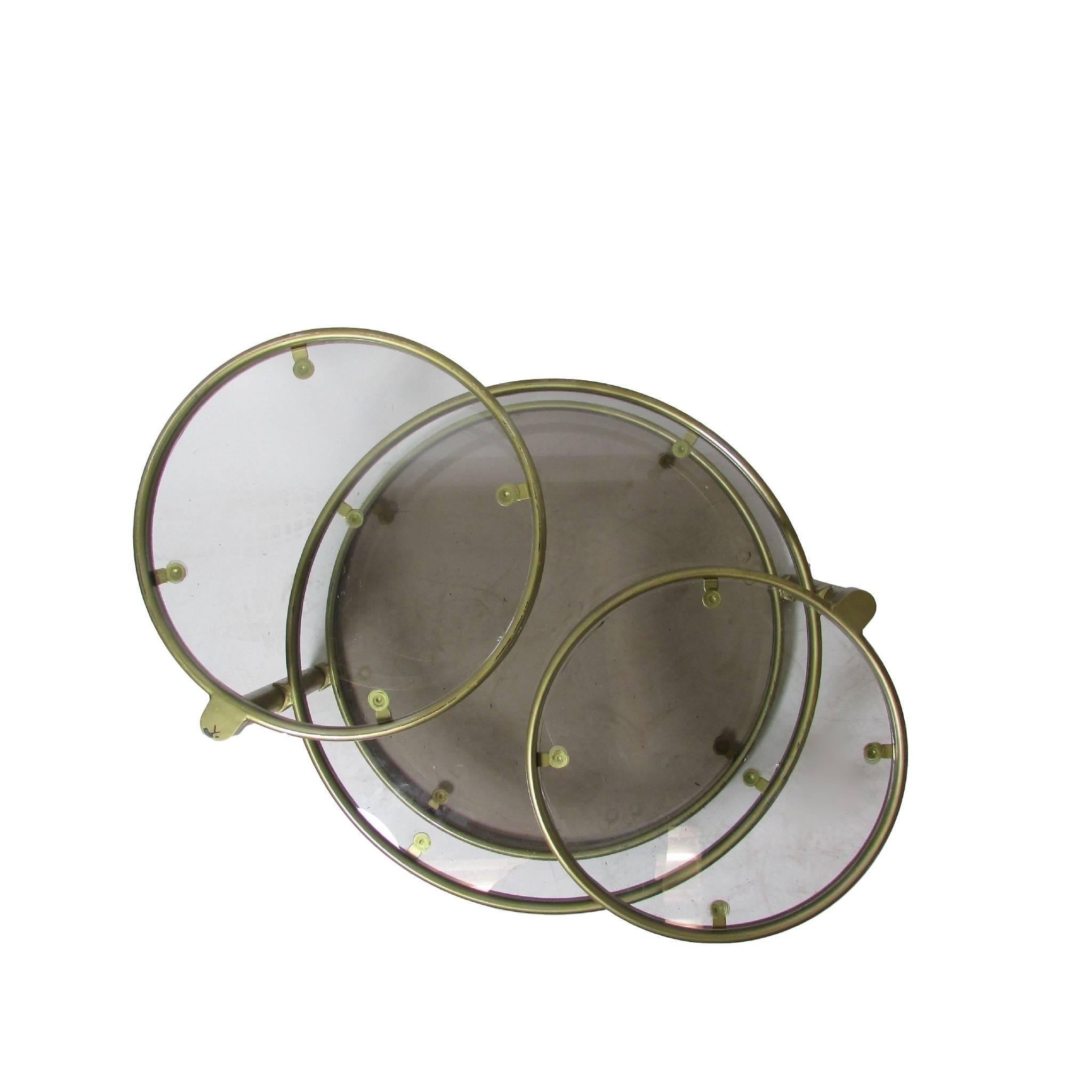 American Circular Four-Tiered Swivel Coffee Table