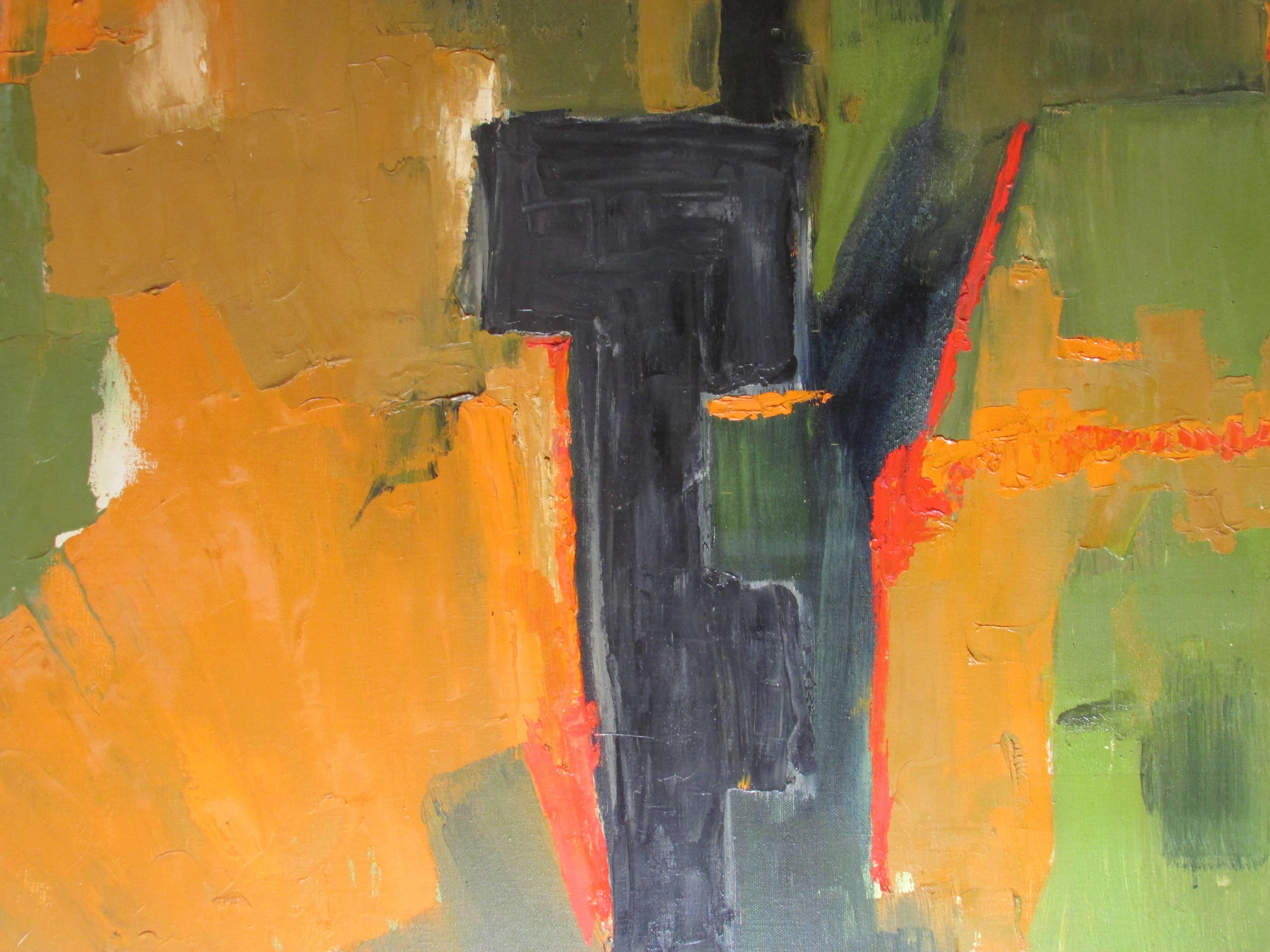 American Abstract Midcentury Painting Signed Oneill