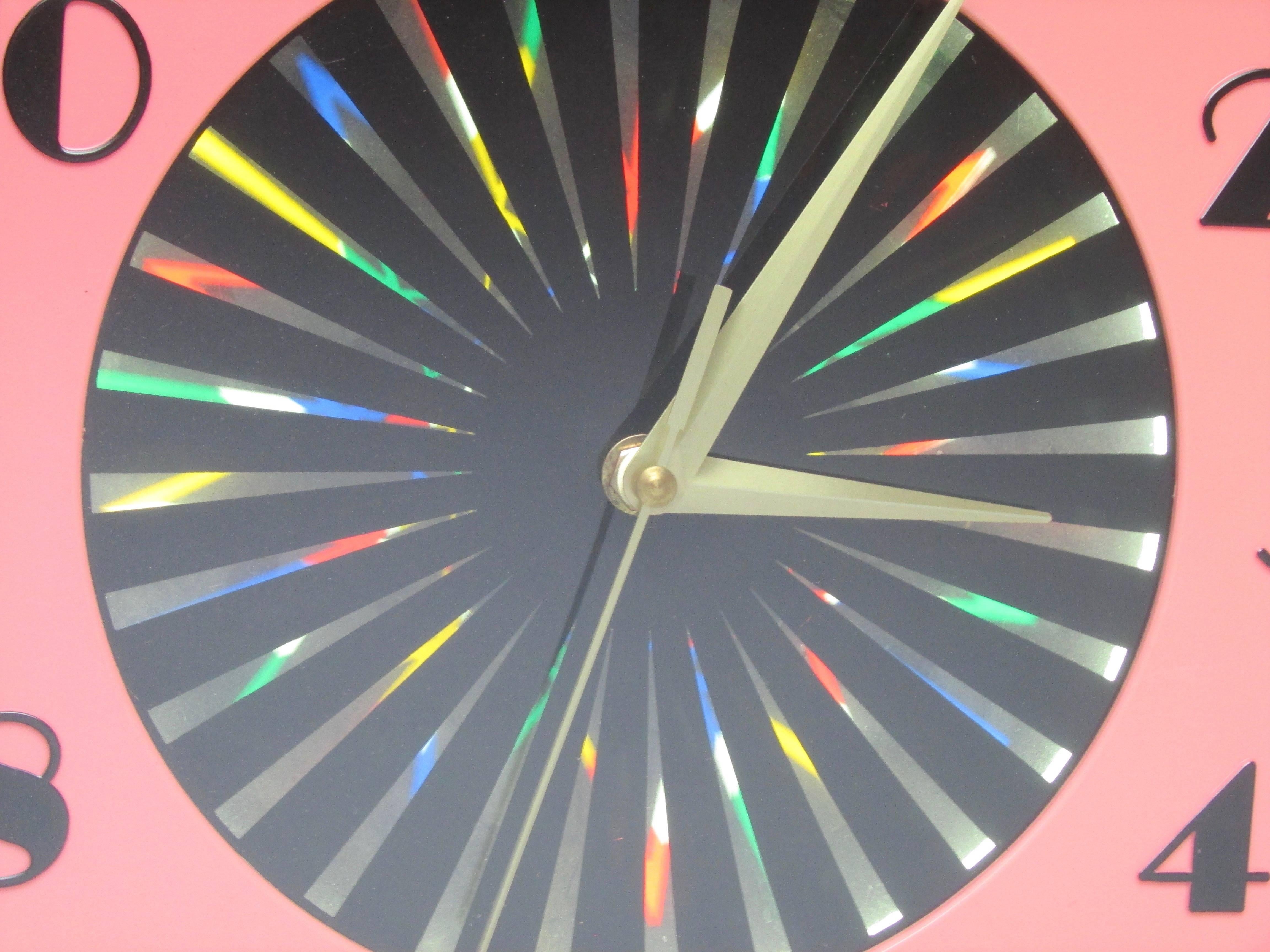 retro kaleidoscope clock