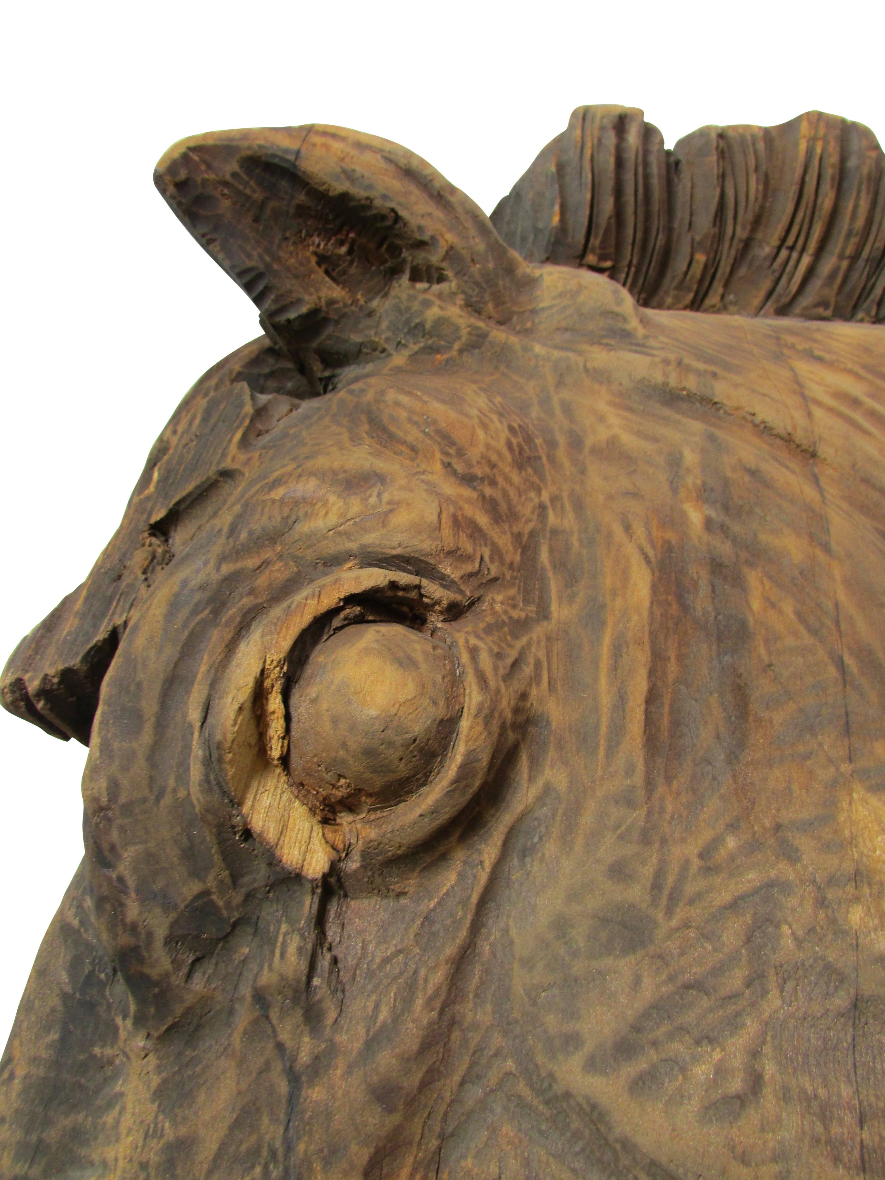 Early 20th Century Carved Horse Head 5