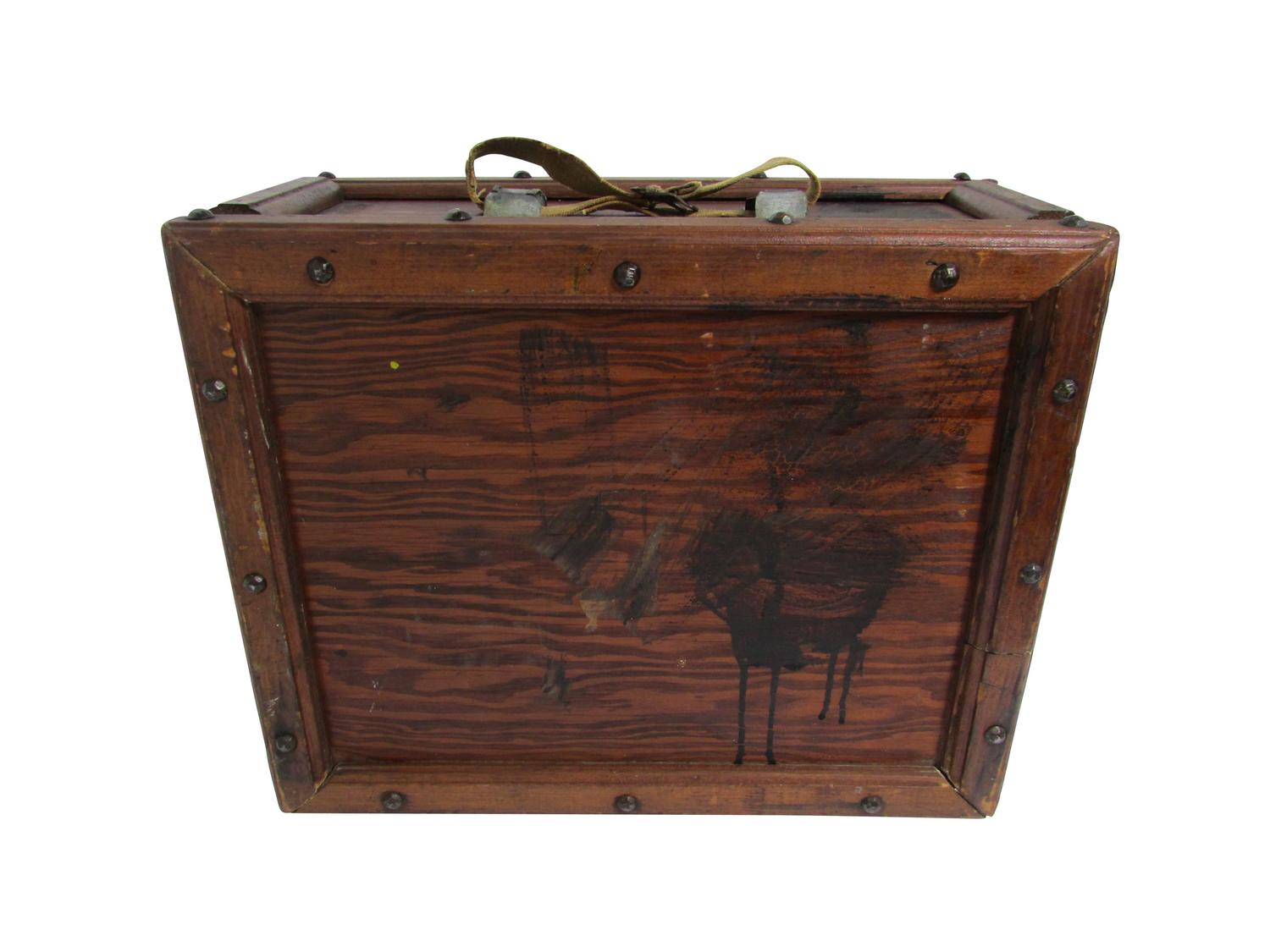 Folk Art Roller Skate Box For Sale at 1stdibs