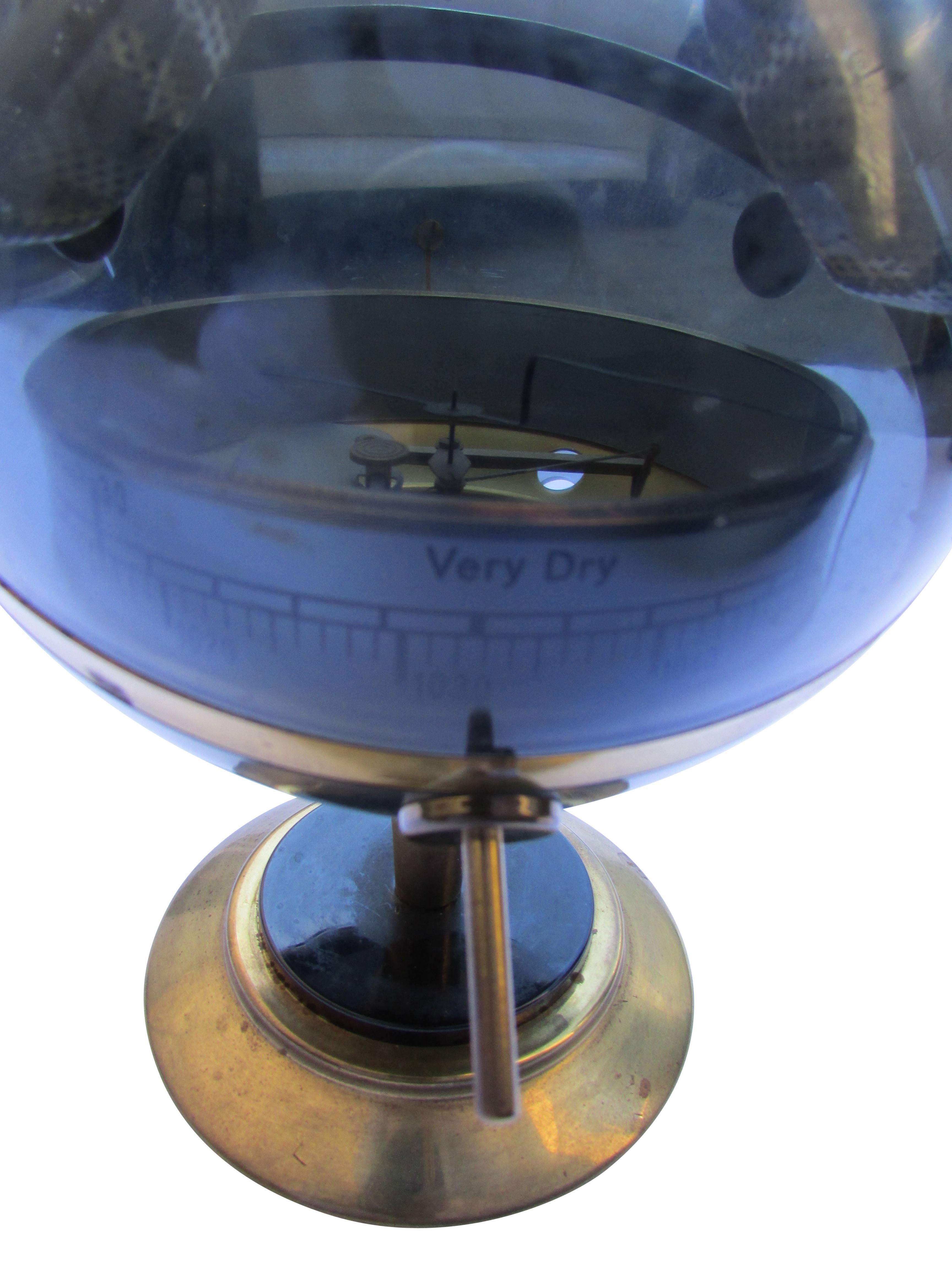 Mid-Century Modern Midcentury Sputnik Weather Station Barometer