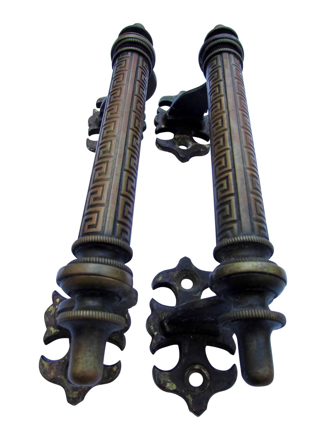 Brass Greek Key Door Hardware For Sale at 1stdibs