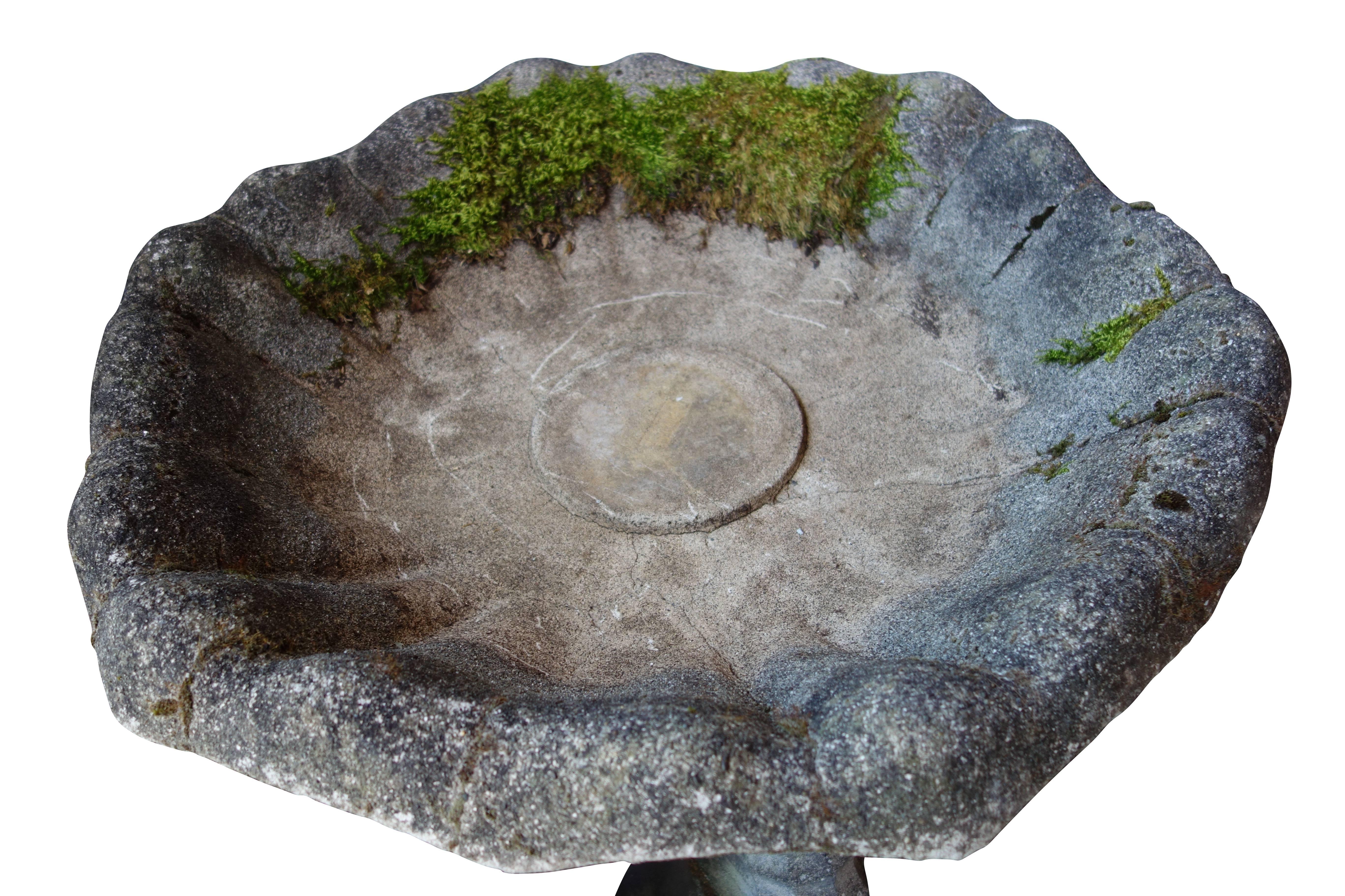 Concrete Seahorse Birdbath In Good Condition In Seattle, WA