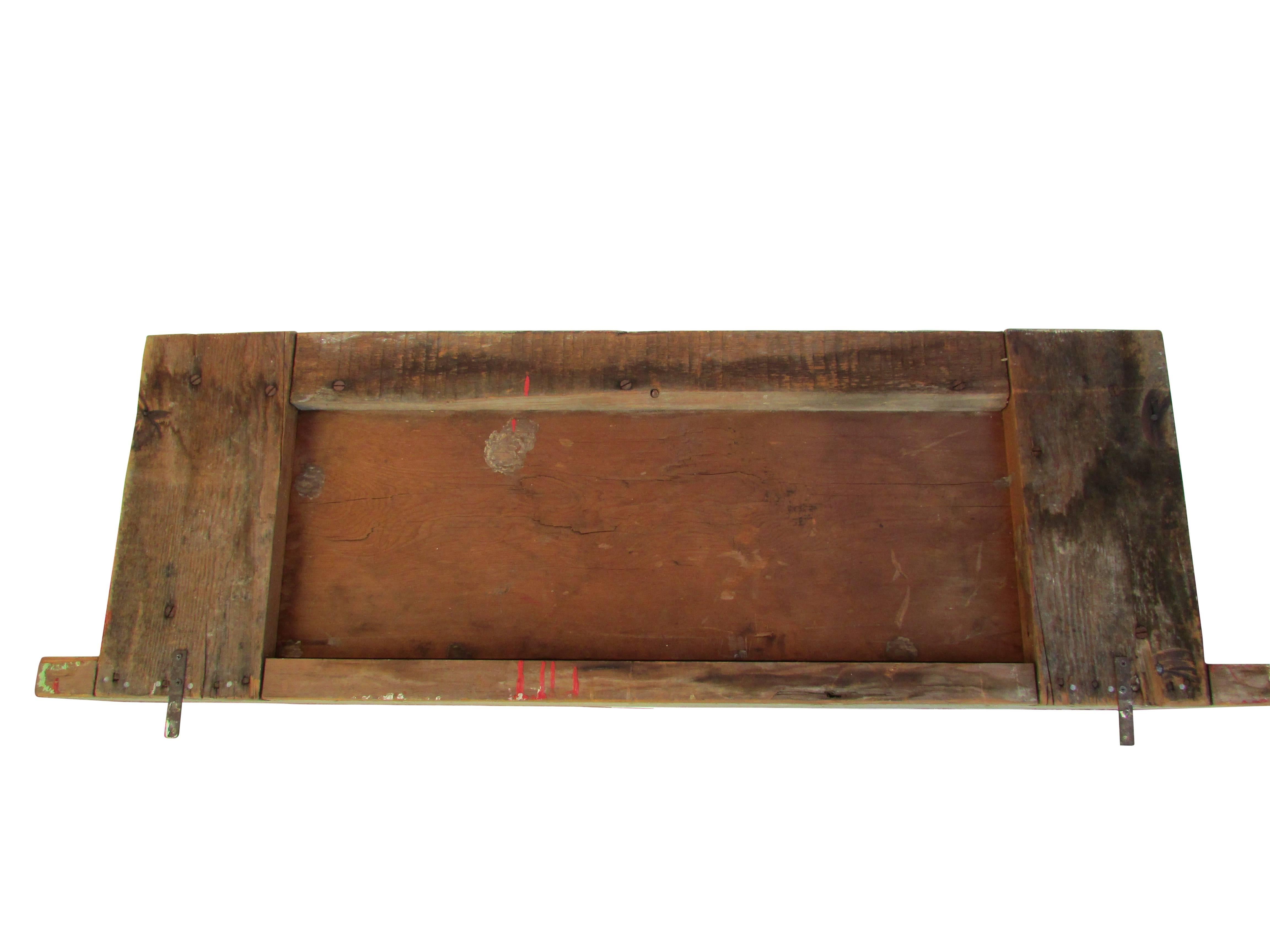 Painted Butcher Shop Mantle, circa 1900 In Distressed Condition In Seattle, WA