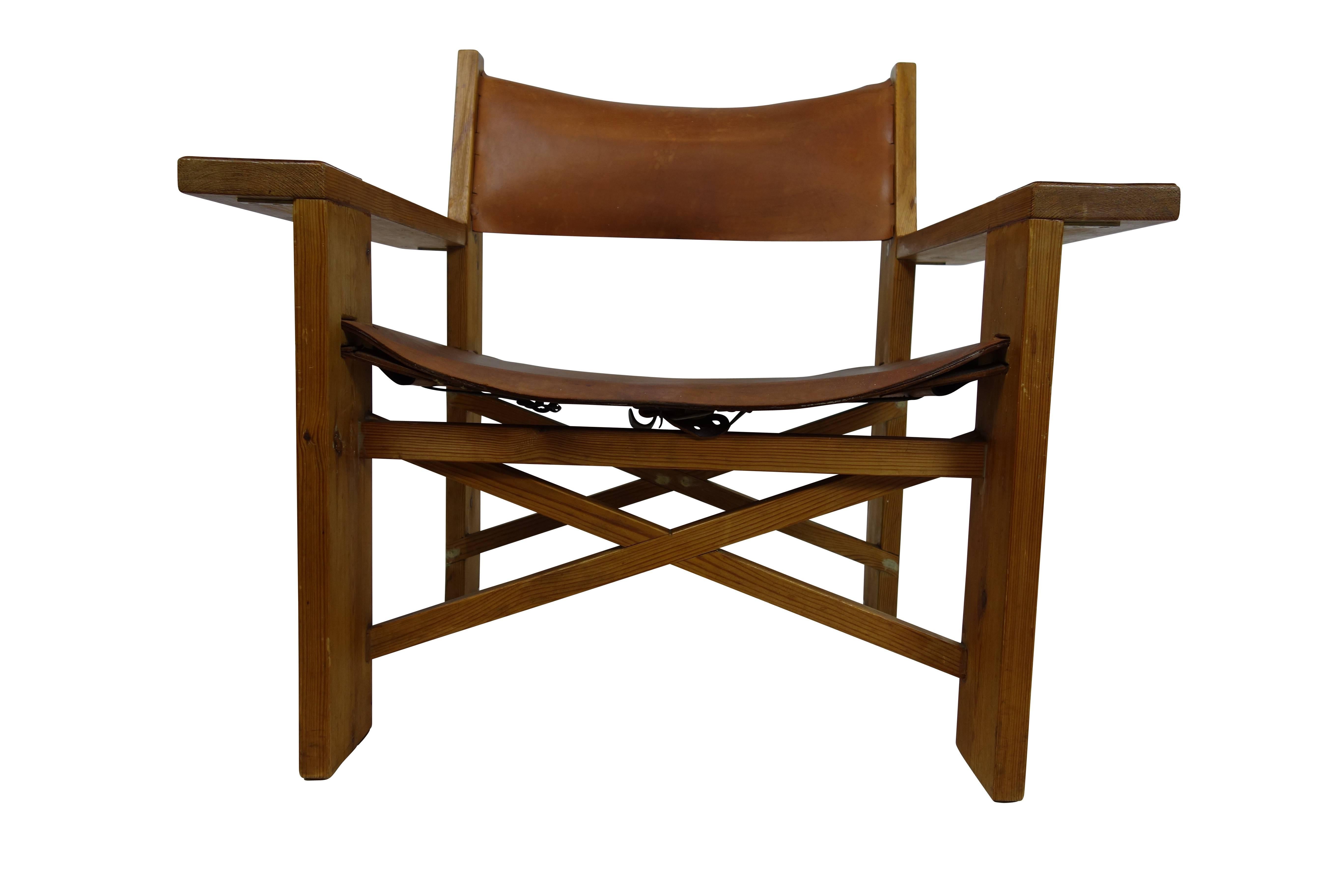 Mid-20th Century Vintage Danish Camping Easy Chair