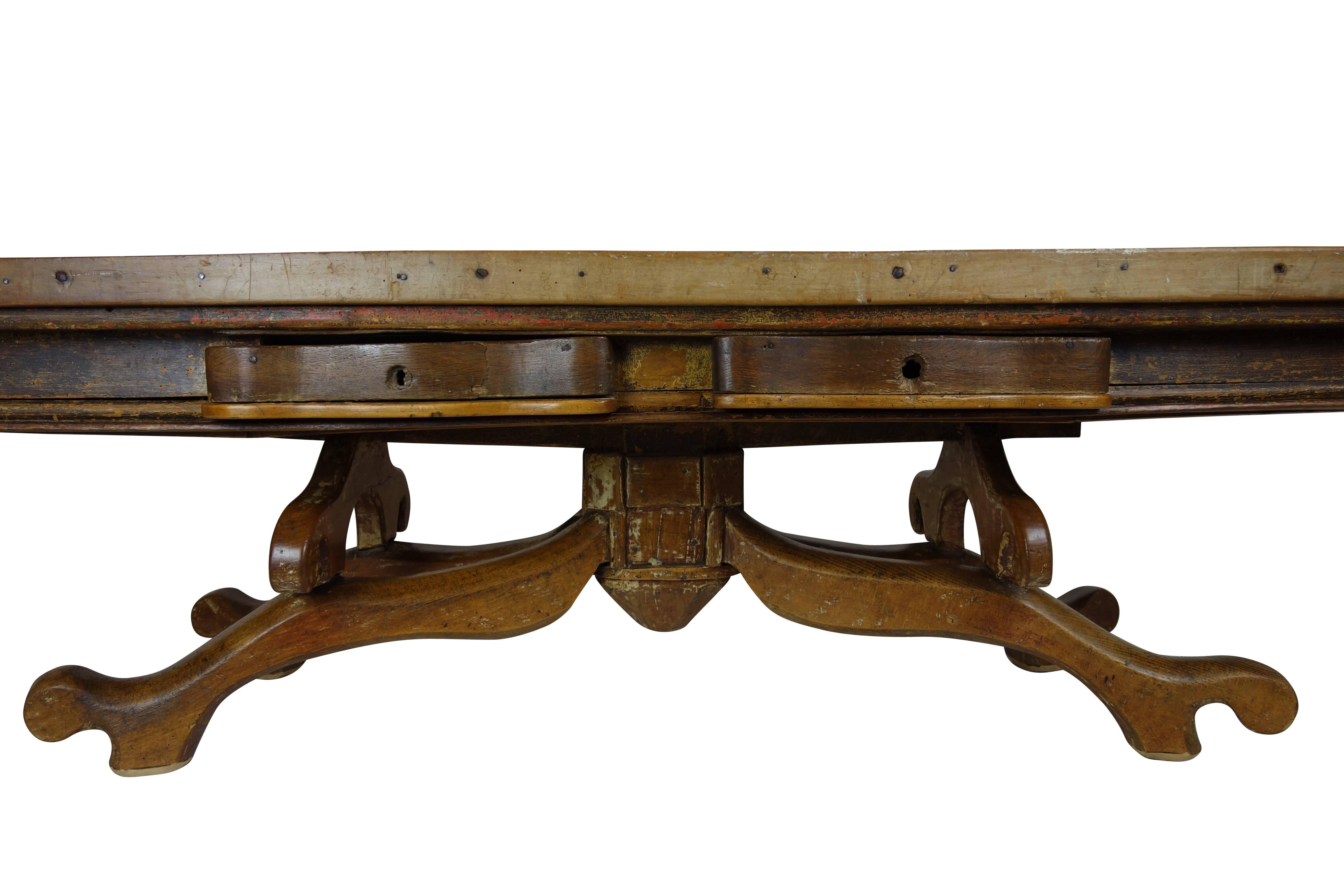 Mid-19th Century One of a Kind French Butcher Block Coffee Table