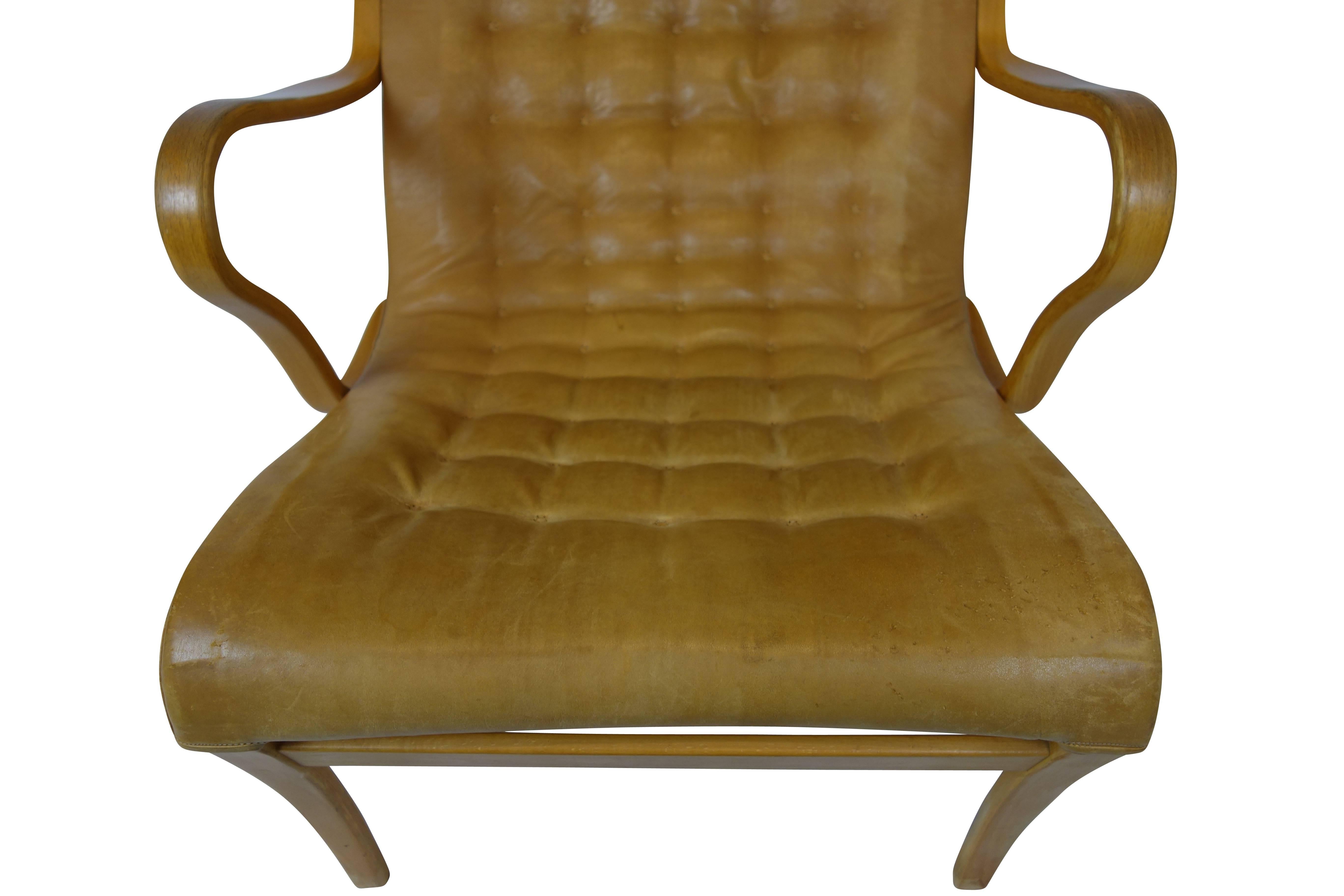 Swedish Miranda Lounge Chair by Bruno Mathsson For Sale